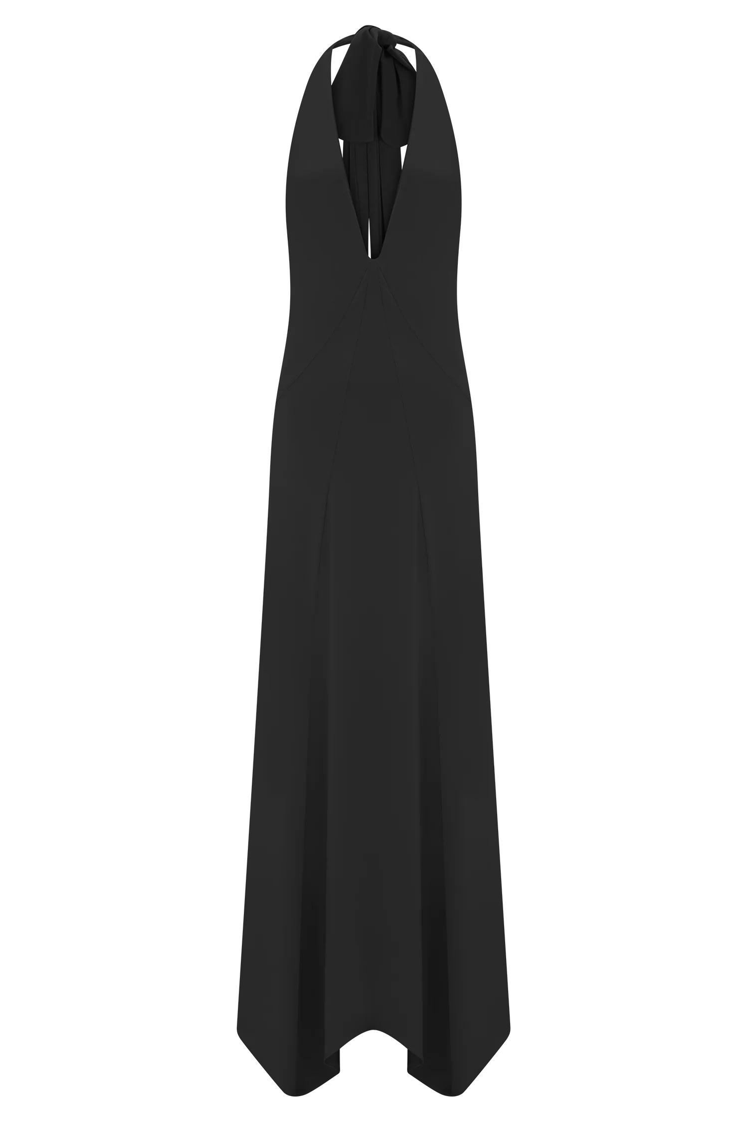 Juliet Slinky Maxi Dress With Scarf - Black - Image 8