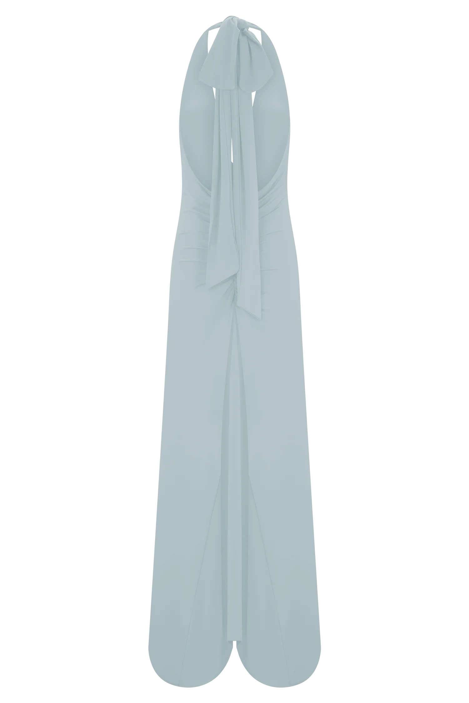 Juliet Slinky Maxi Dress With Scarf - Pale Blue - Image 7