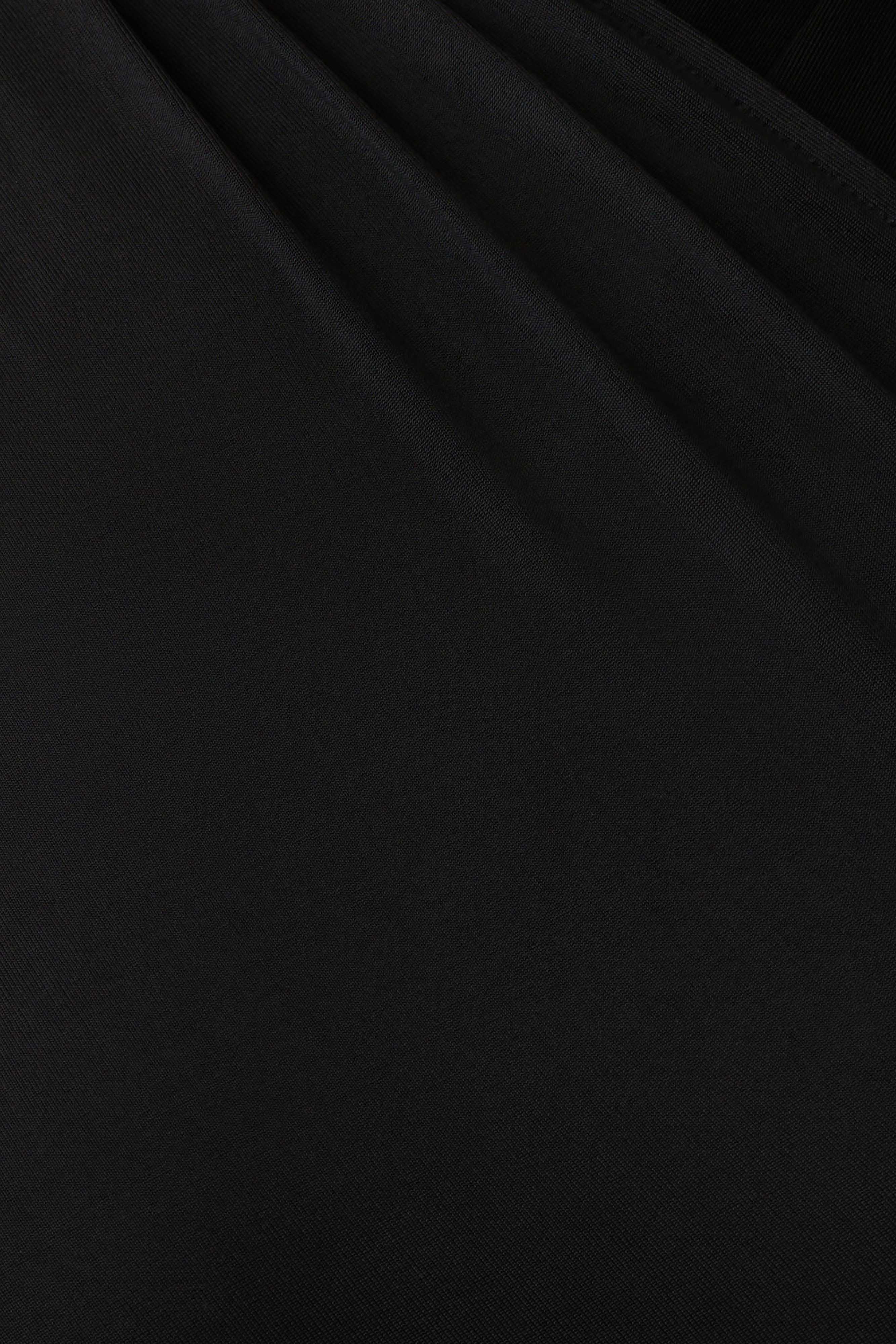 Junie Shortsleeve Cross-Over Bodysuit - Black - Image 7