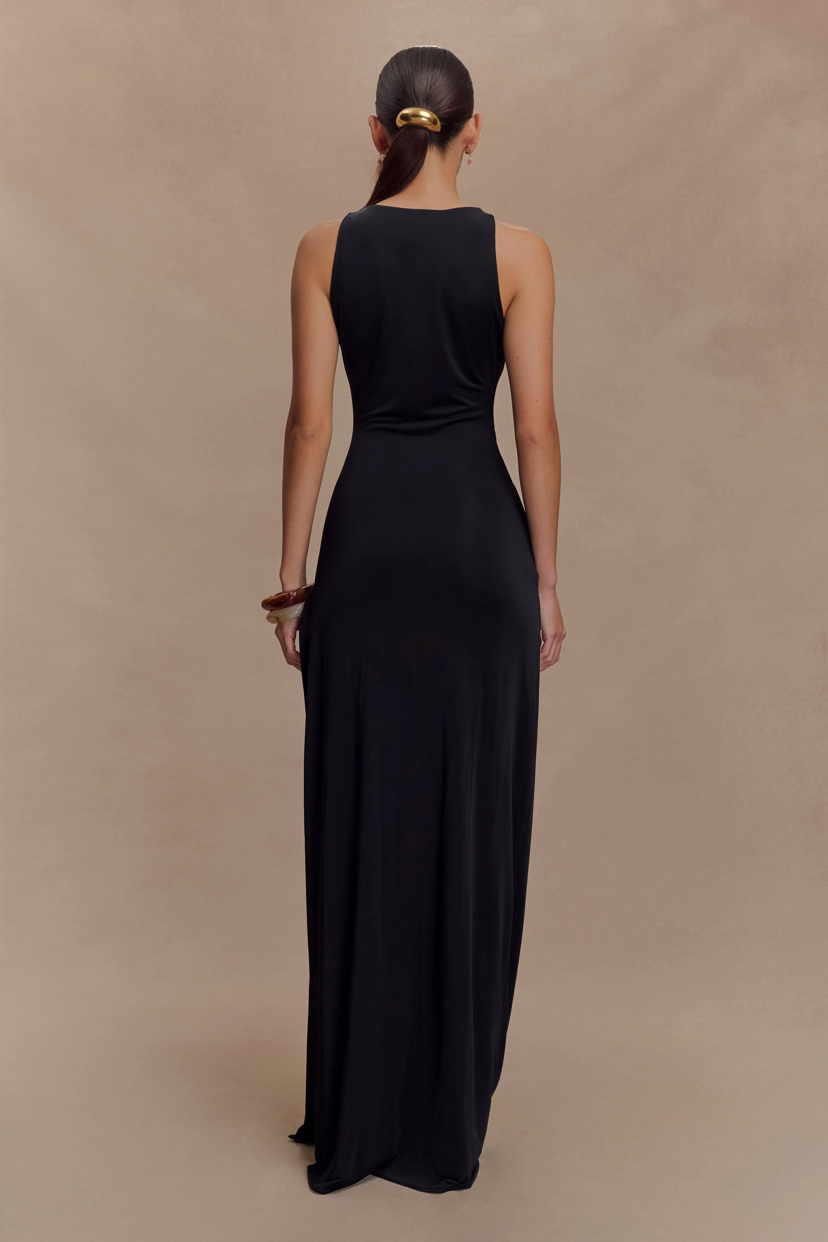 Kaiden Slinky Beaded Maxi Dress - Black - Image 2