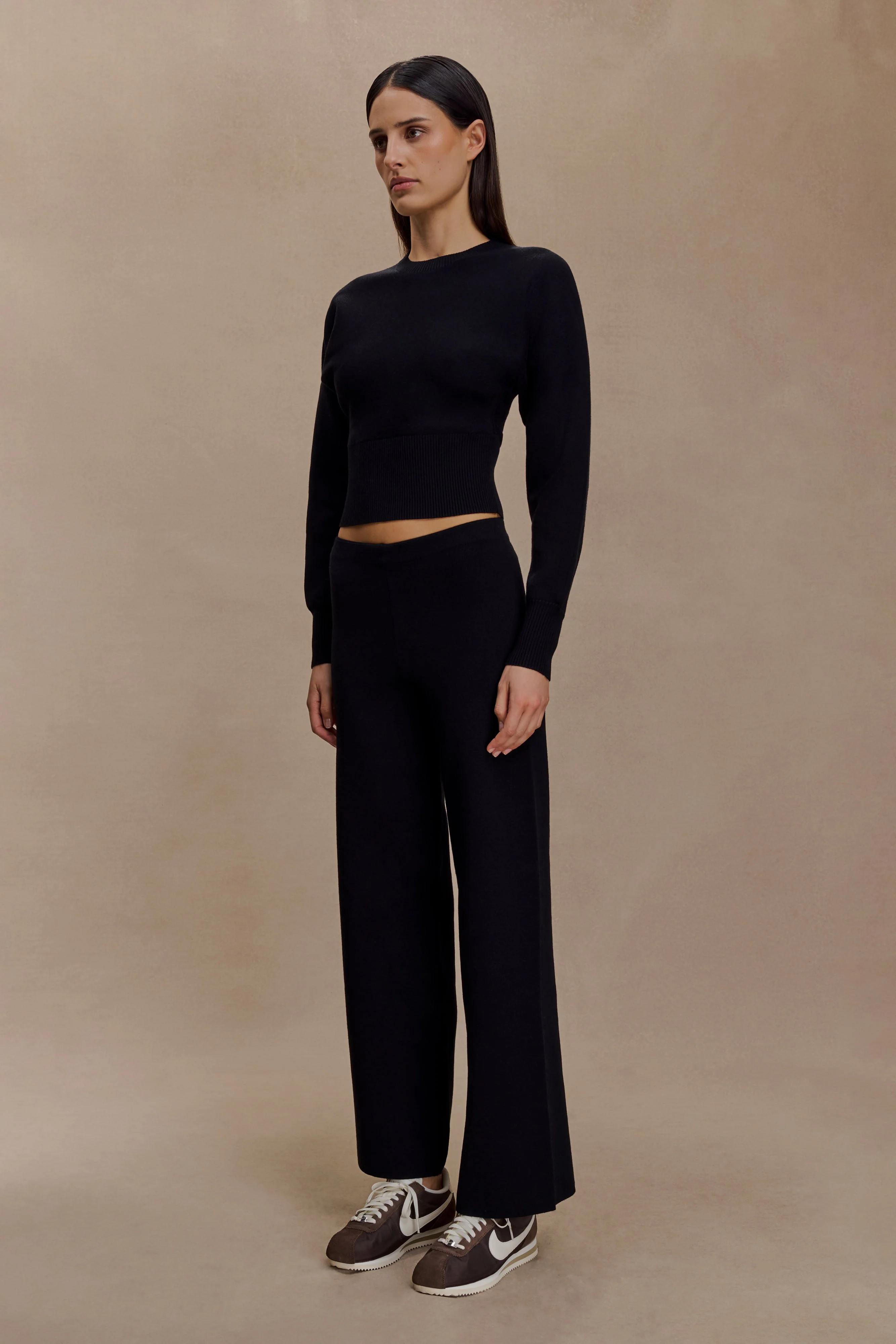 Kerrymae Straight Leg Knit Pants - Black - Image 6