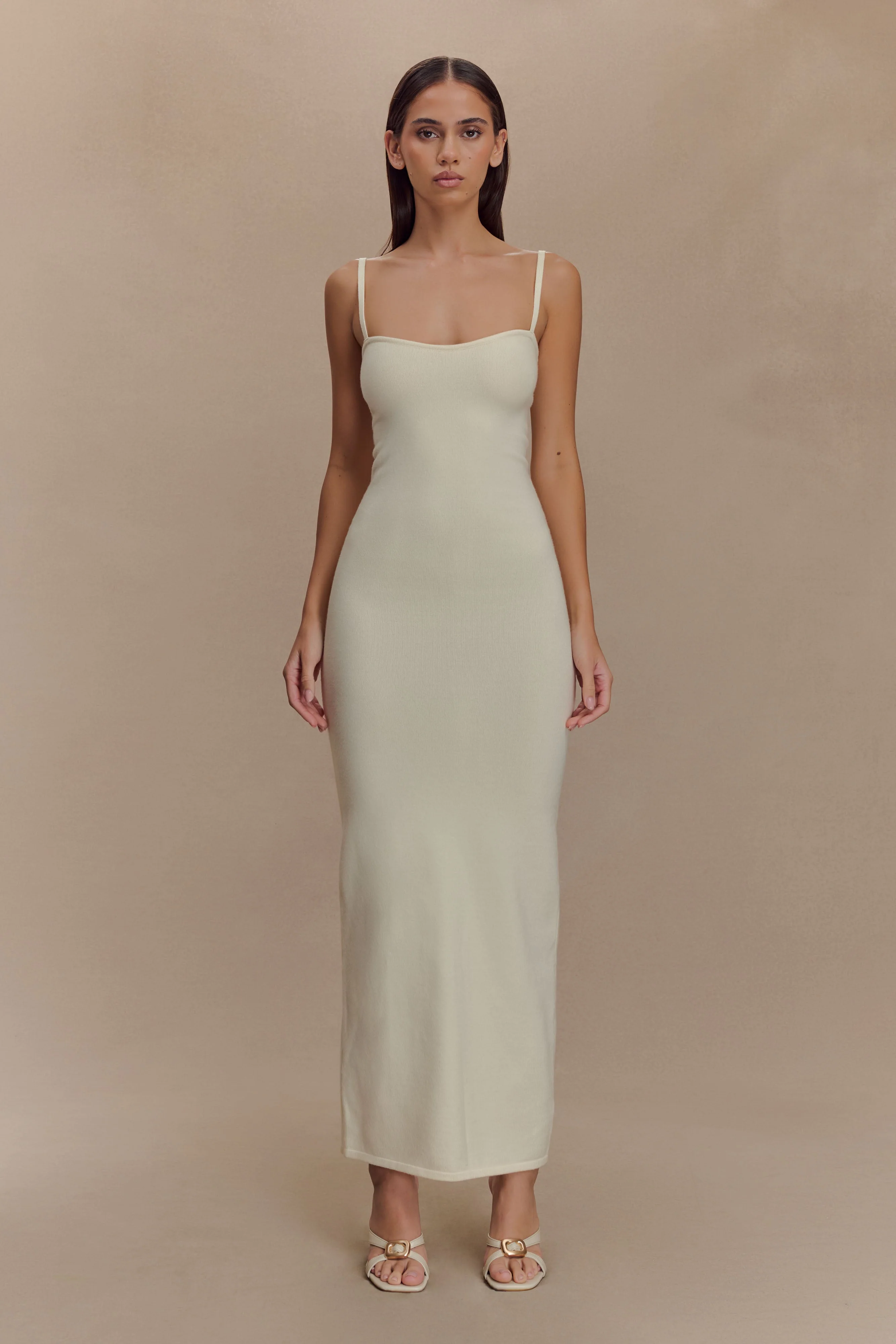 Kingston Knit Maxi Dress - Ivory - Image 6