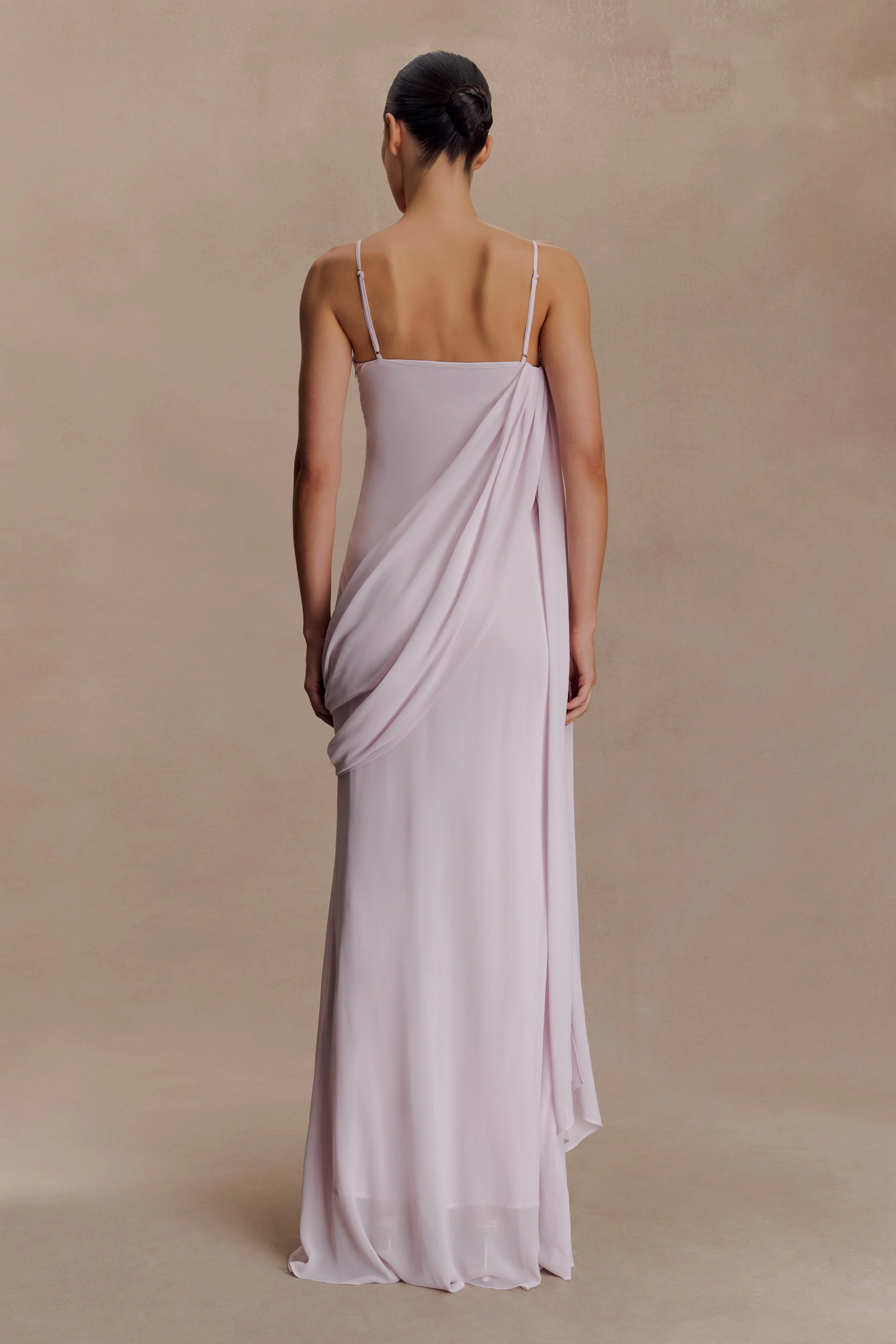 Leena Chiffon Maxi Dress - Light Lilac - Image 2