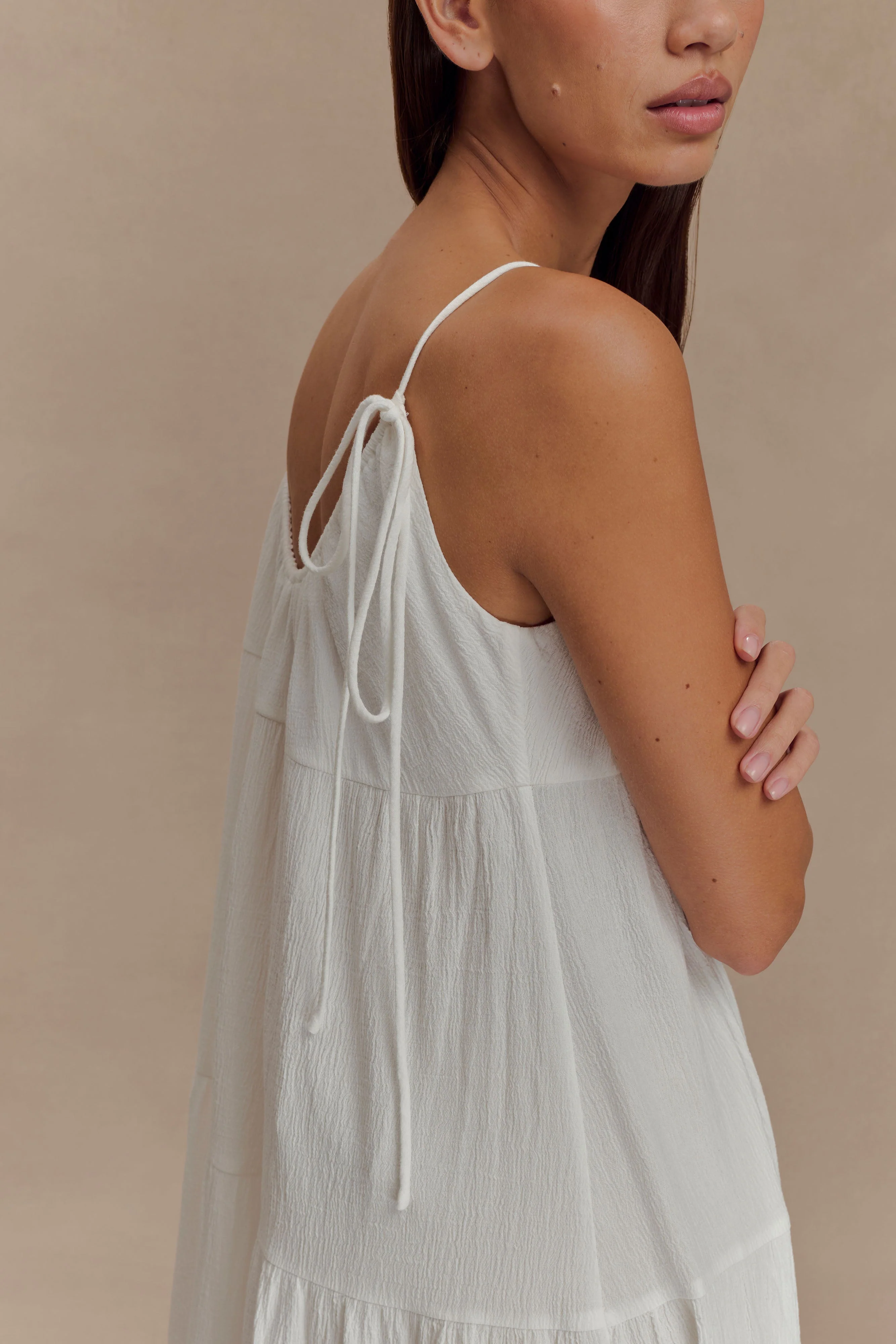Lenny Front Tie Top - White - Image 7