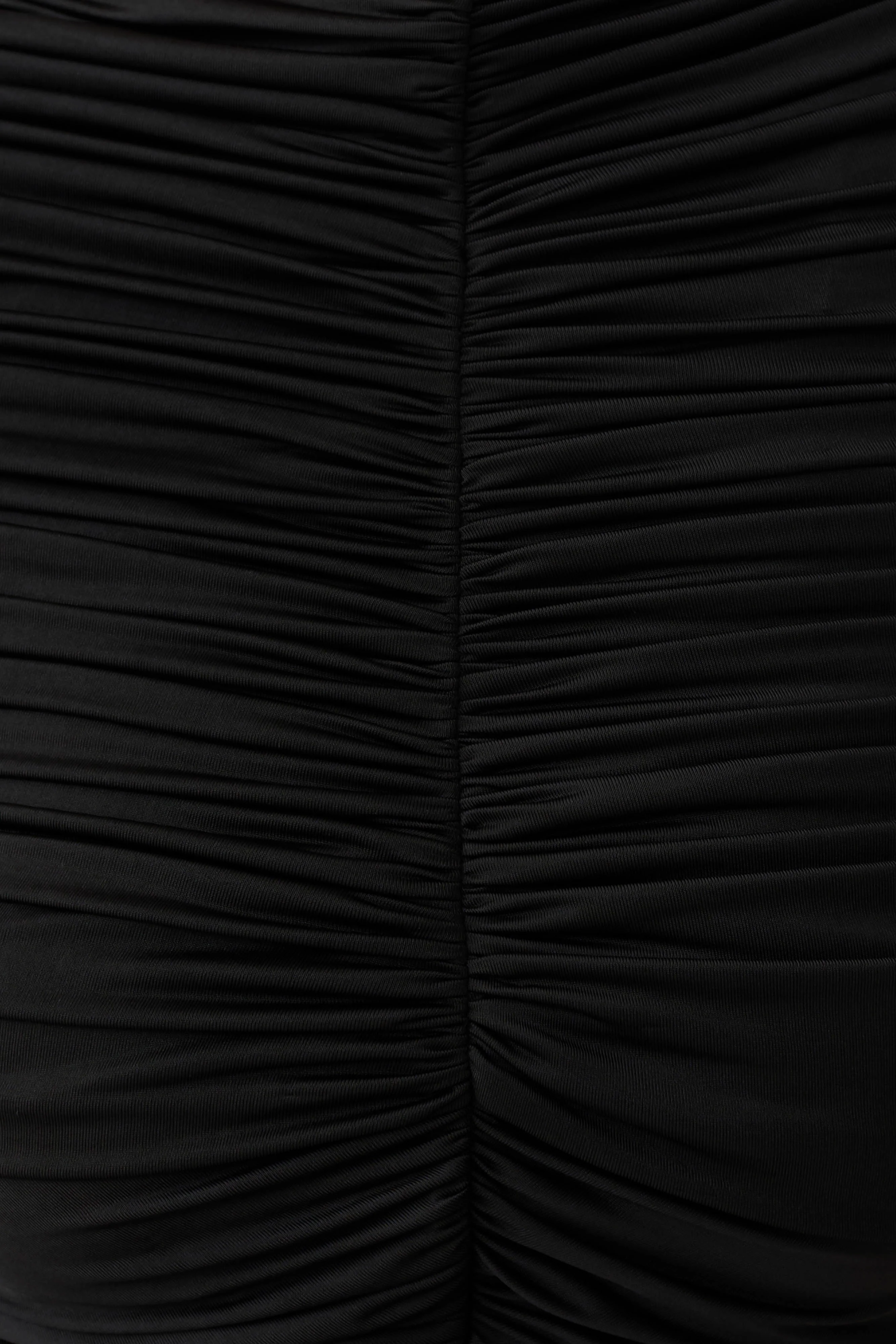 Linh Slinky High Neck Gathered Top - Black - Image 10