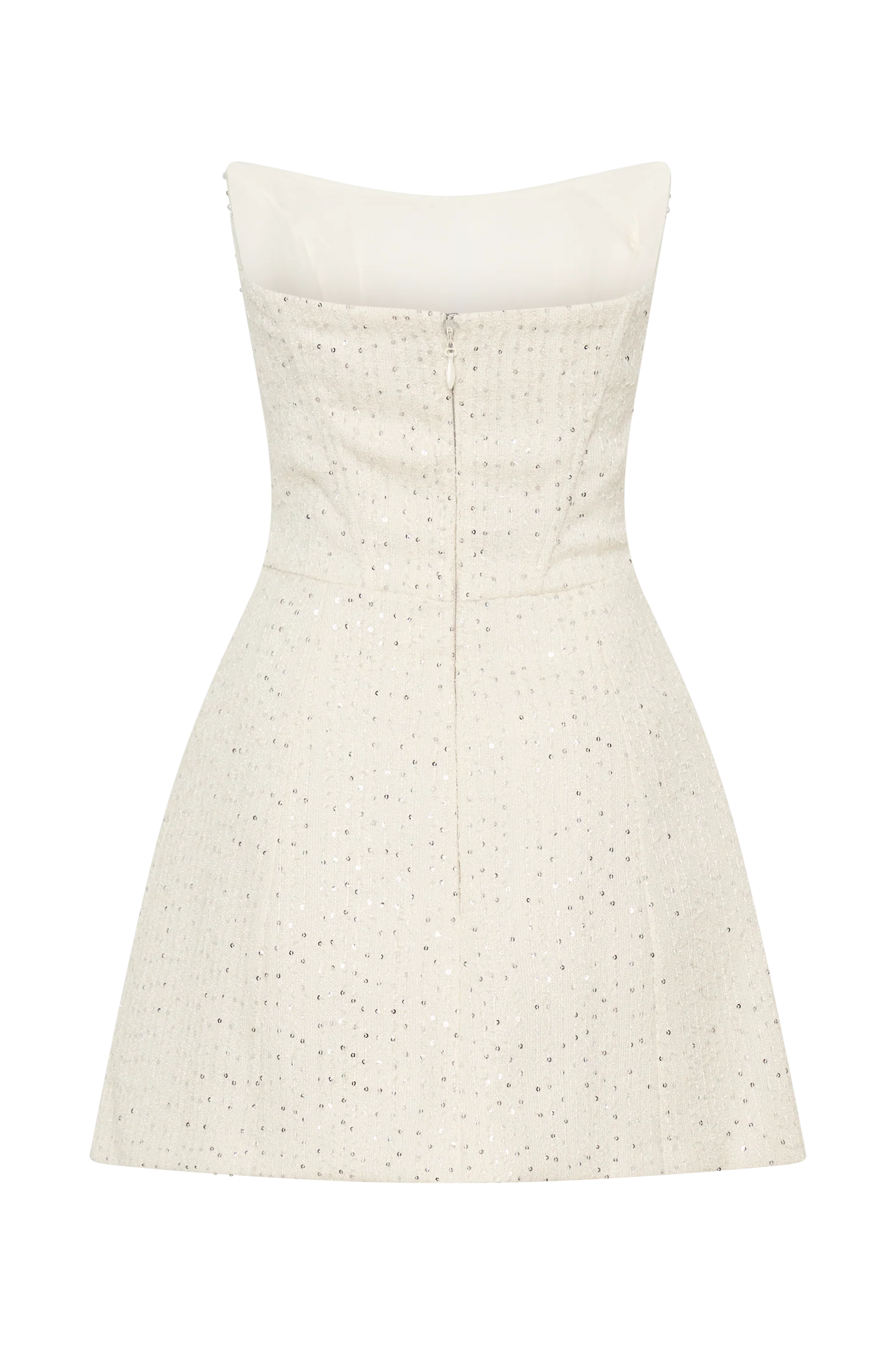 Lorrie Tweed Corset Mini Dress - White - Image 9