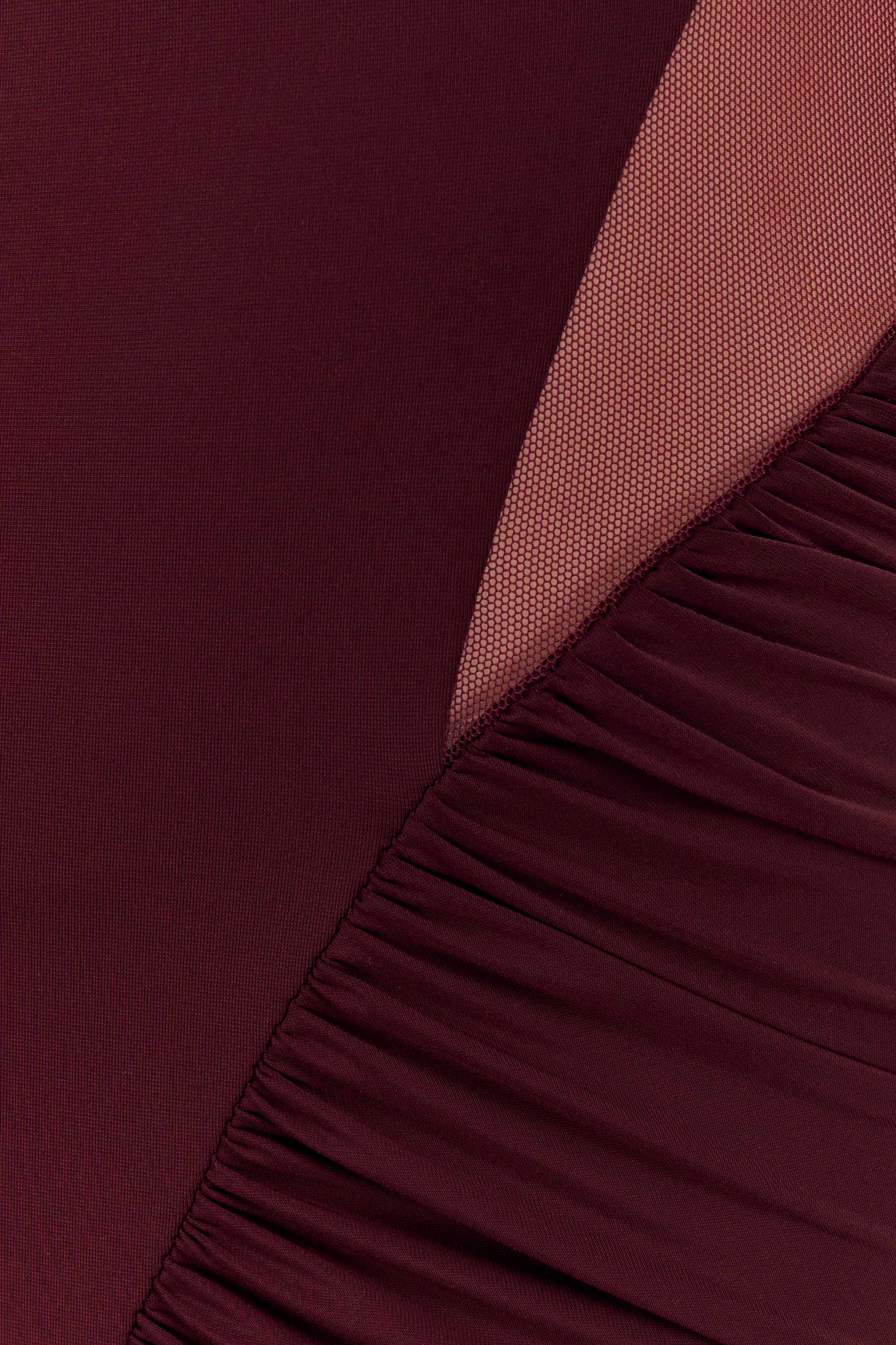 Louanne Slinky Long Sleeve Maxi Dress - Burgundy - Image 5