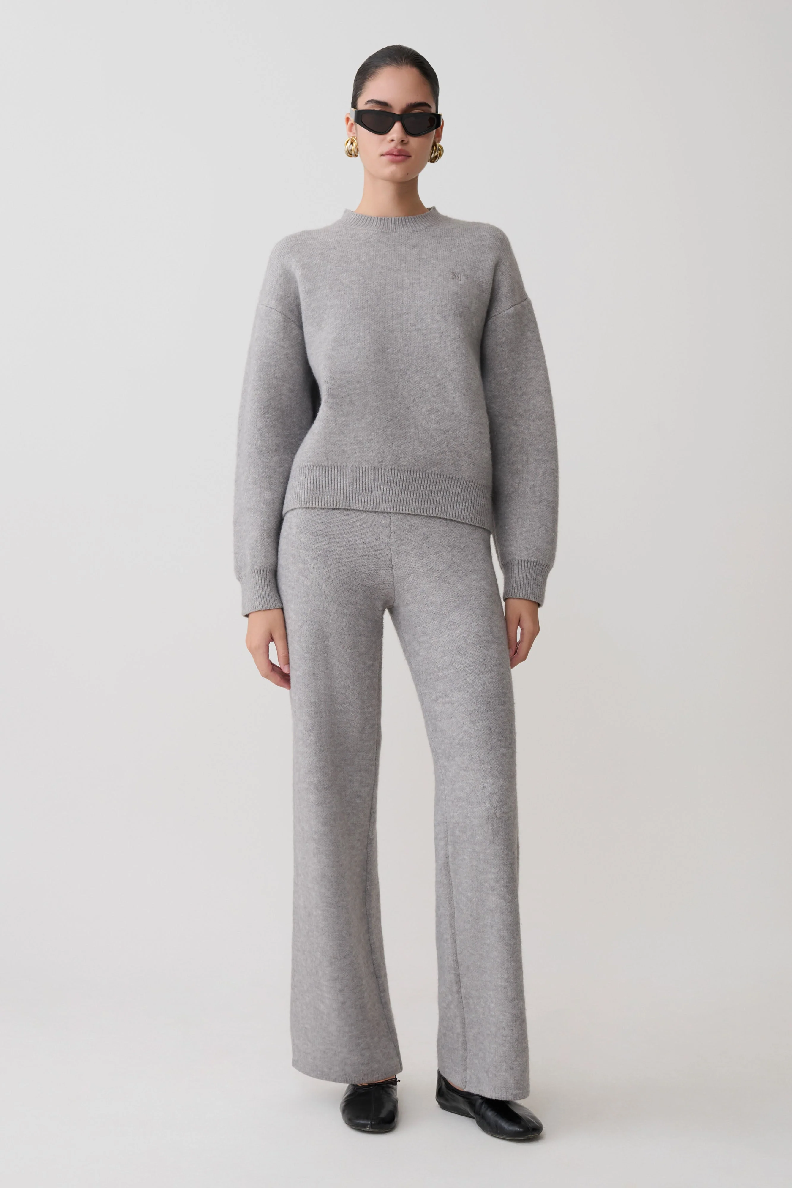 Lulu Oversized Knit Jumper - Grey Marle - Image 4