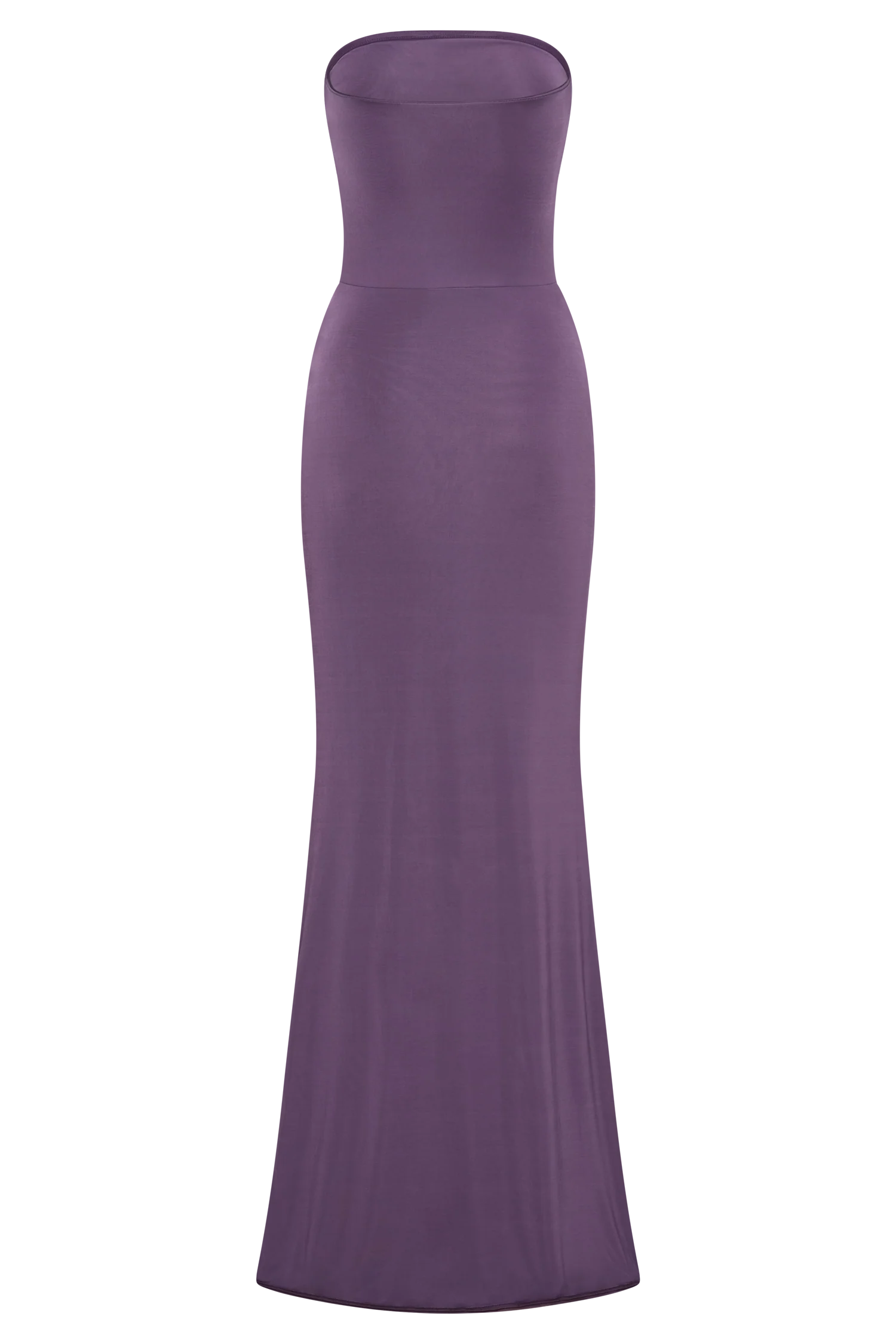 Madison Strapless Slinky Maxi Dress - Purple - Image 7