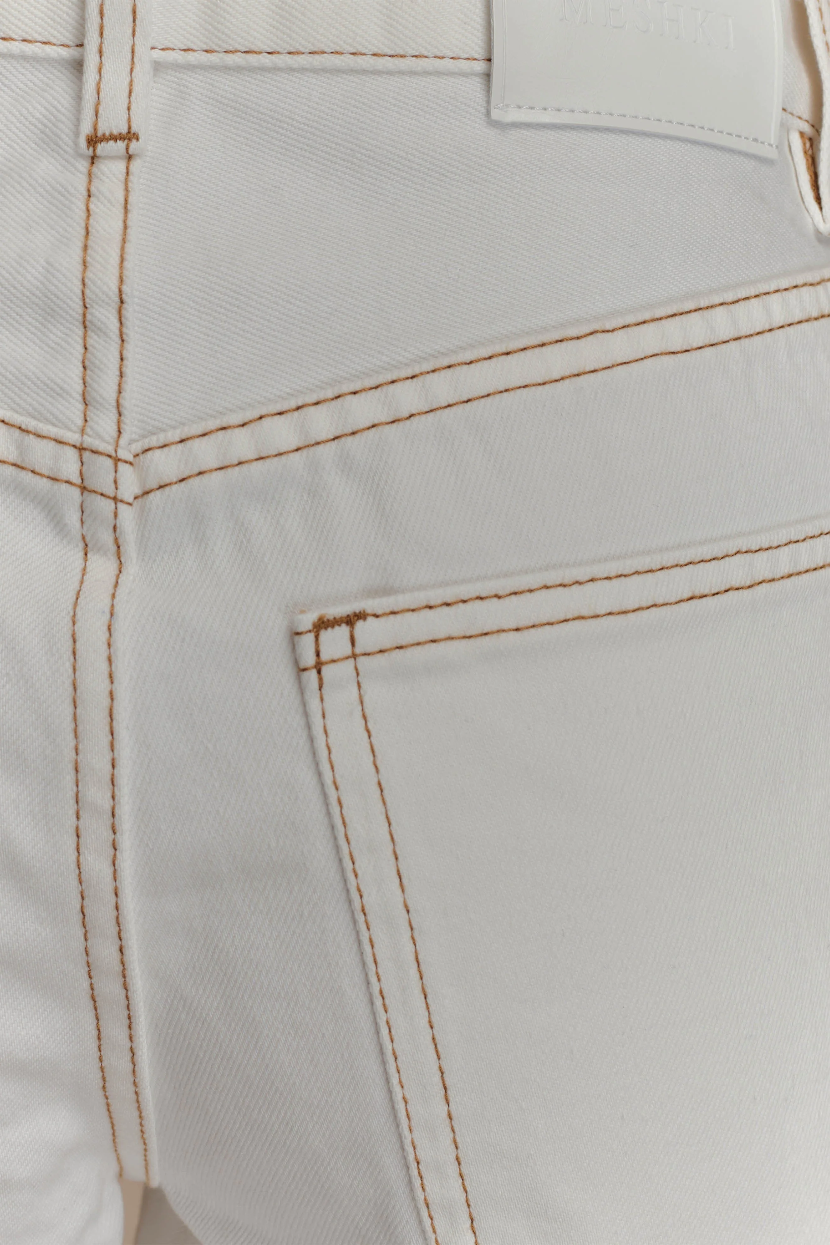 Mannon Mid Rise Denim Jeans - White - Image 5