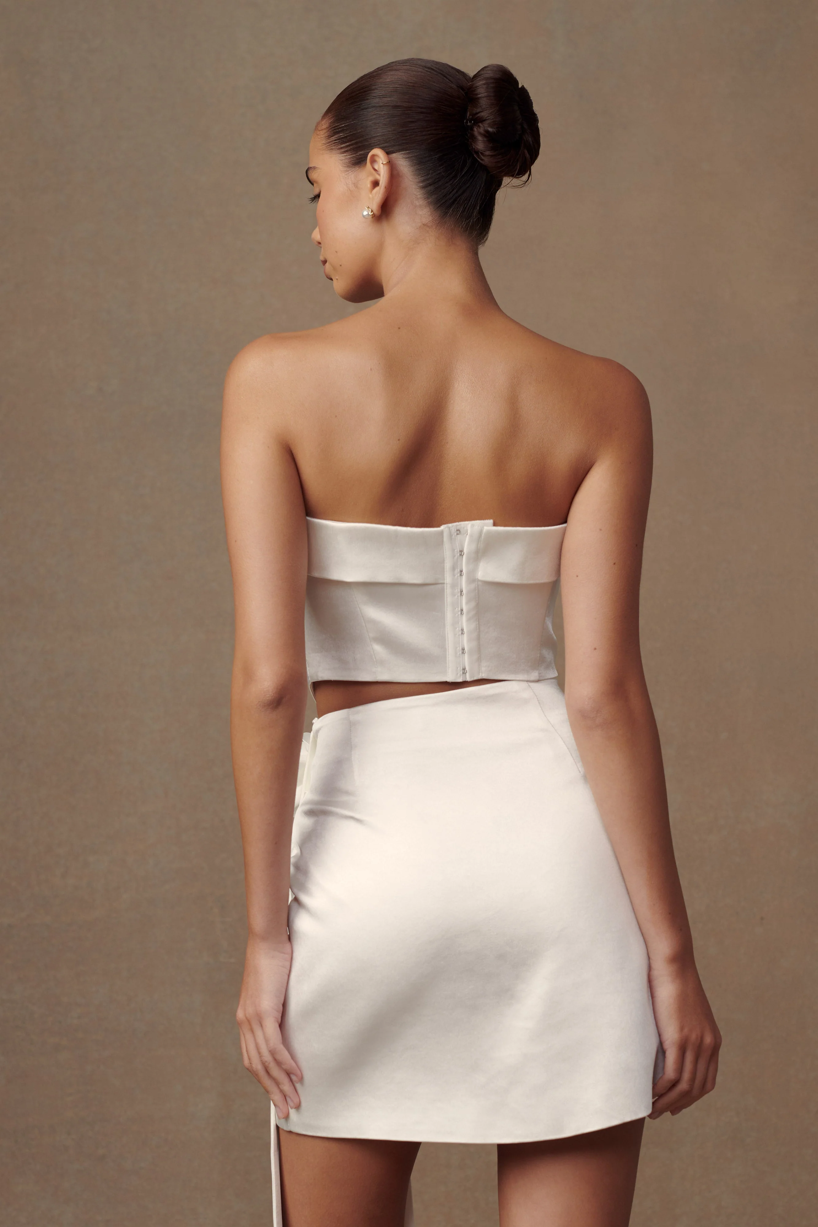 Margot Strapless Rose Corset - White - Image 2