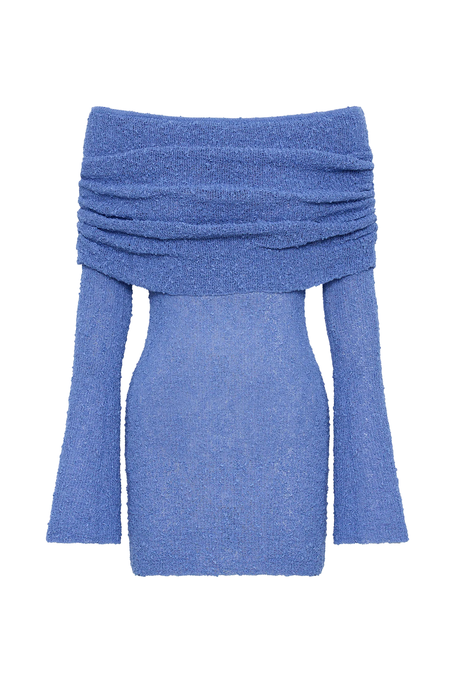 Marisol Off Shoulder Boucle Mini Dress - Periwinkle - Image 9