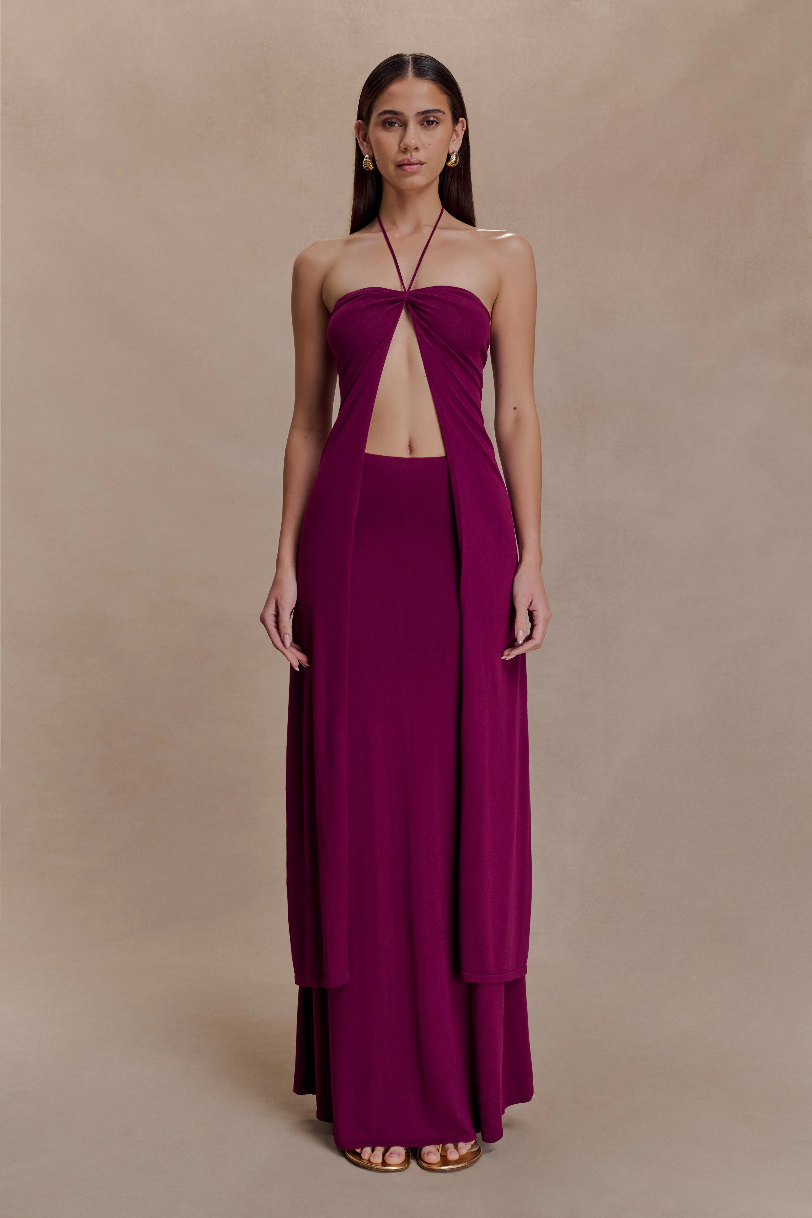 Martiena Knit Maxi Skirt - Plum - Image 5