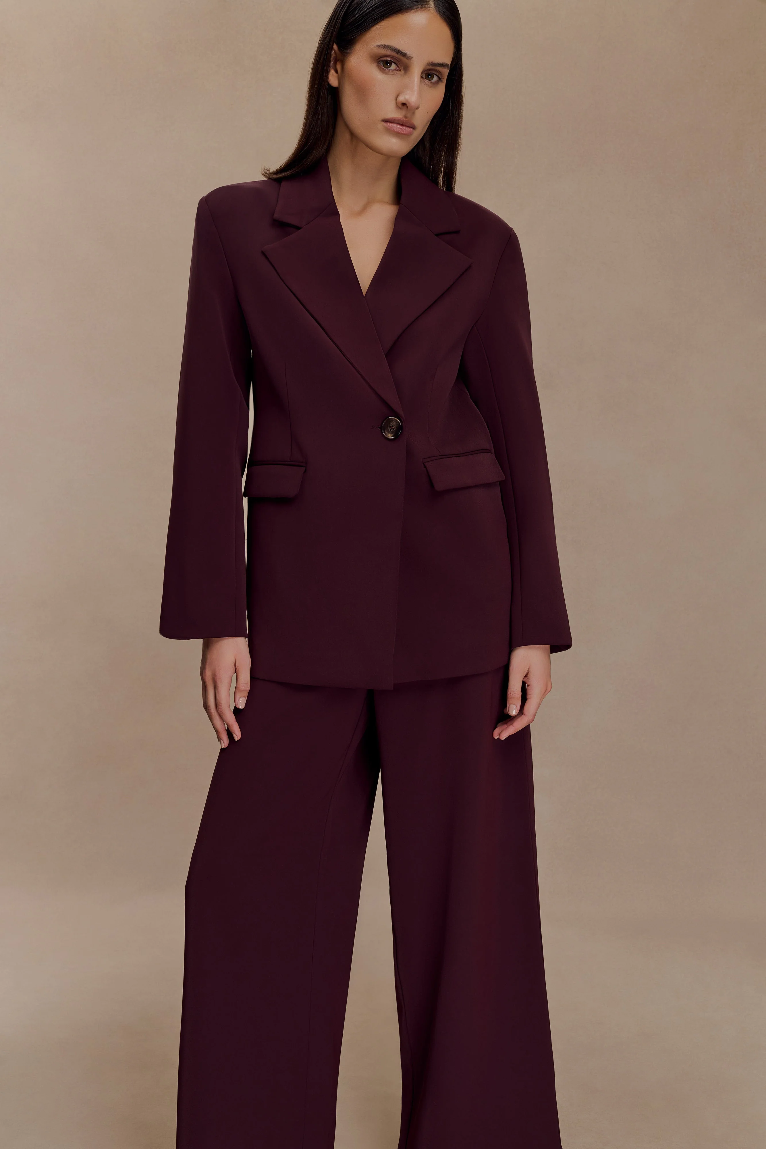 Mateo Oversized Blazer - Mahogany - Image 3