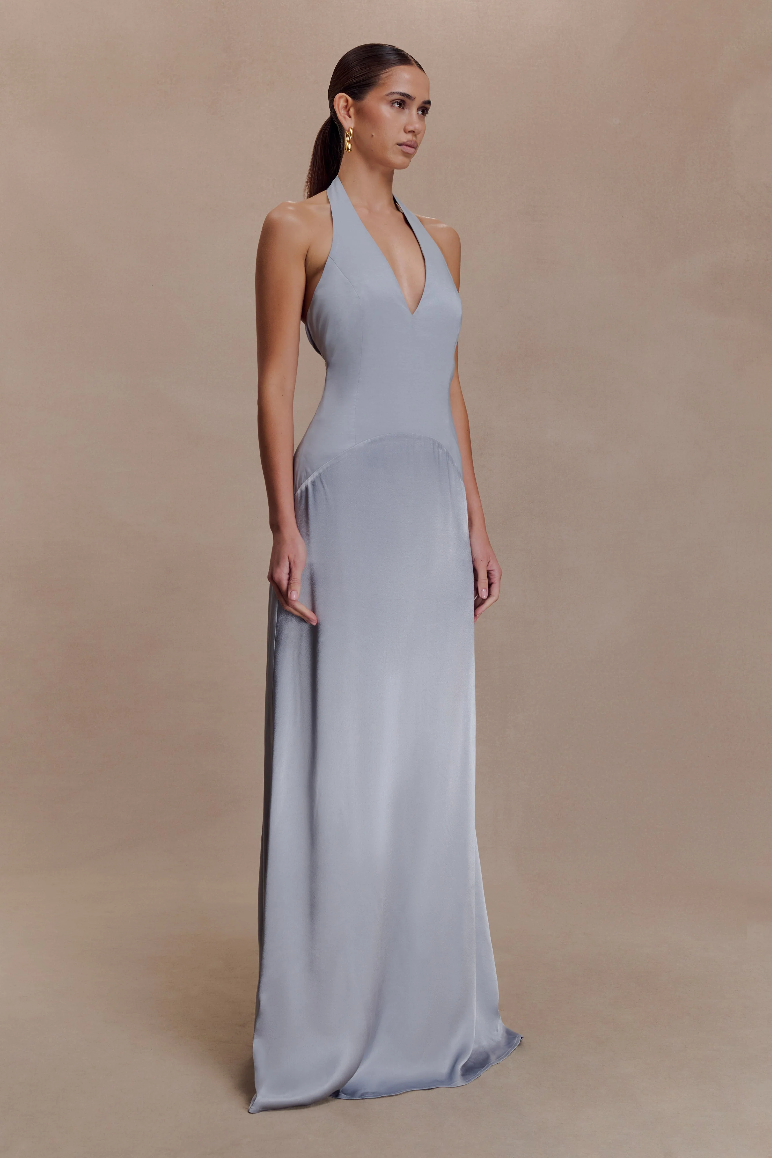 Maura Taffeta And Satin Maxi Dress - Cornflower Blue - Image 2