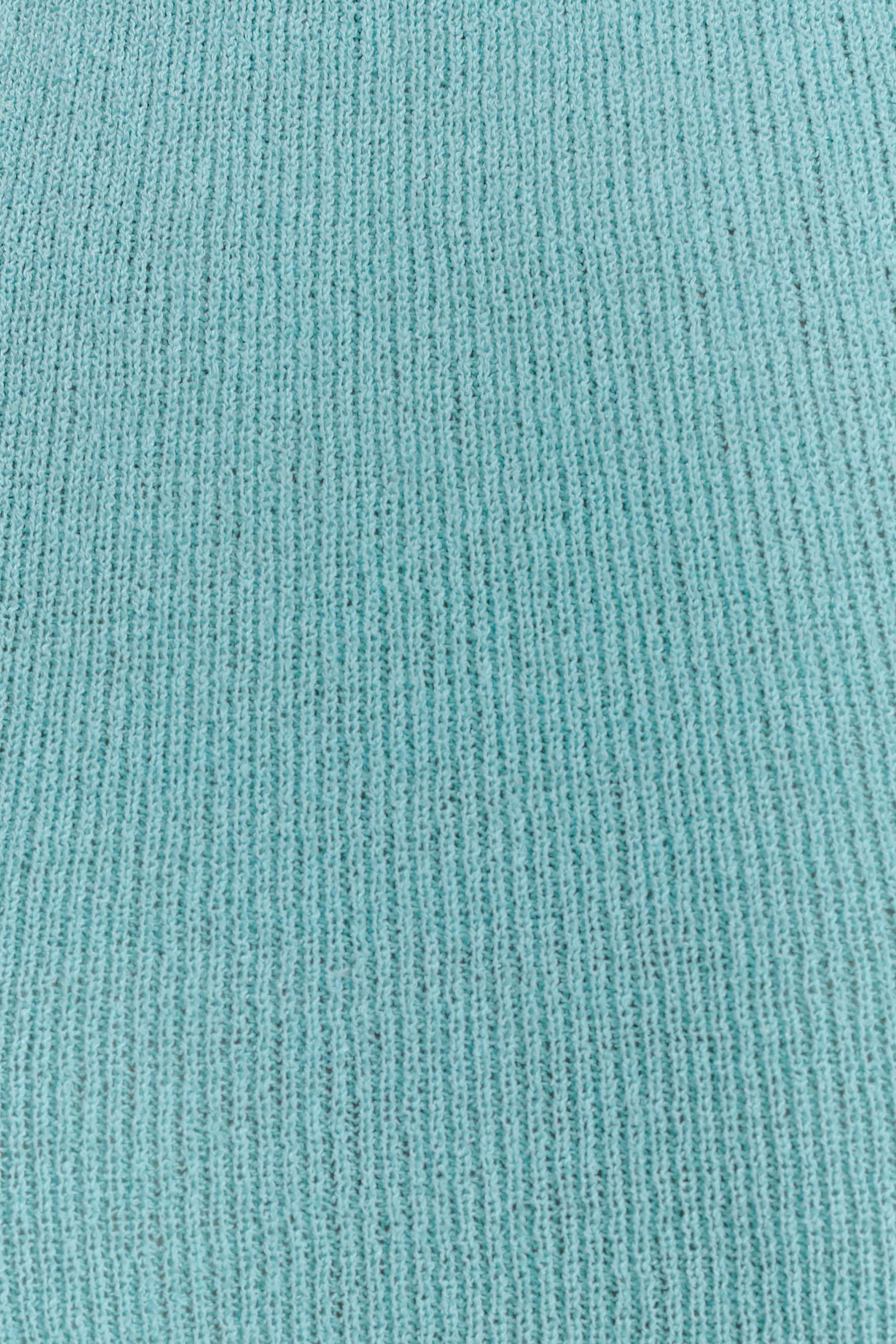 Melodie Halter Knit Maxi Dress - Cyan Blue - Image 6