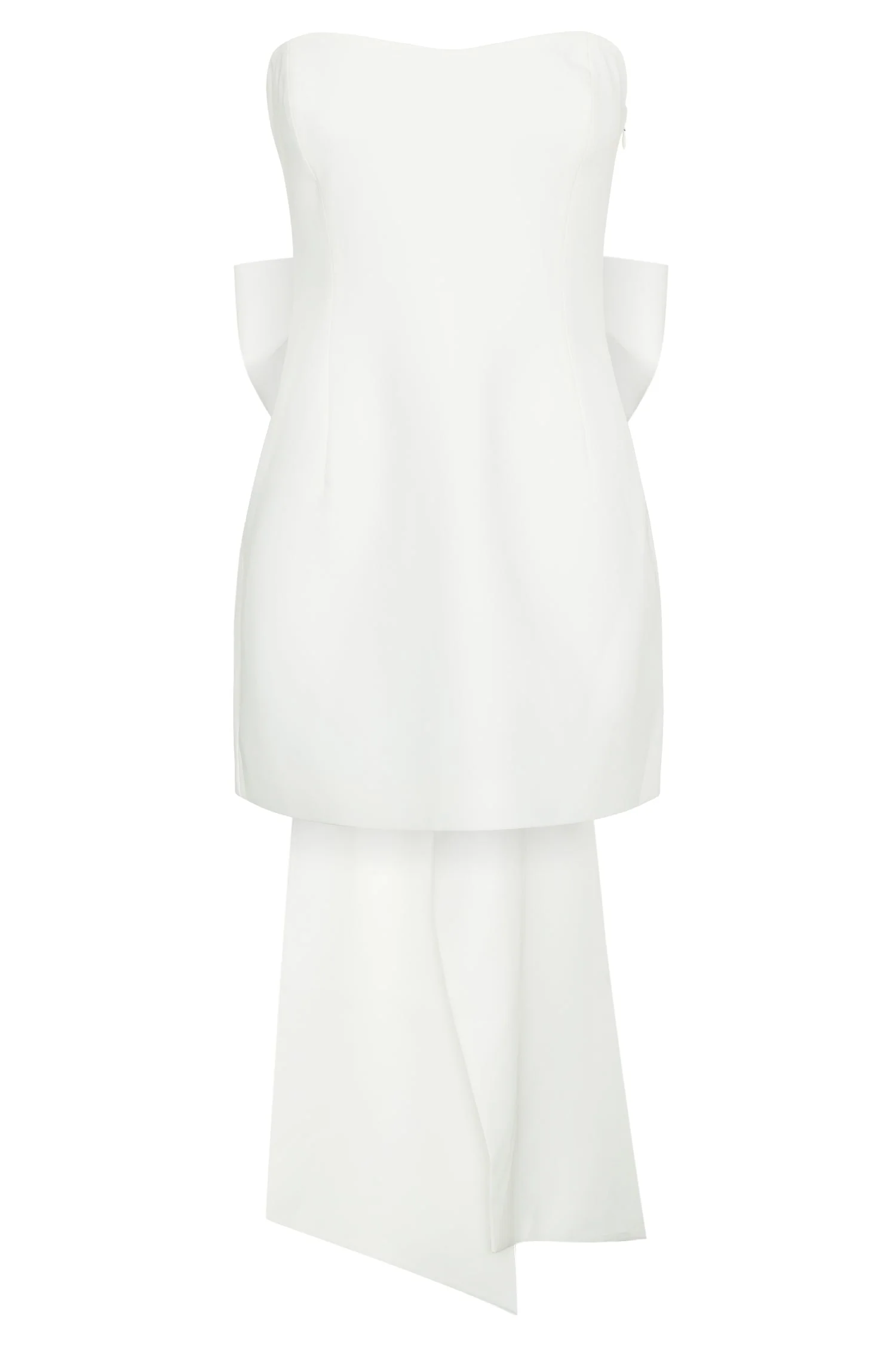 Meredith Strapless Bow Mini Dress - White - Image 10