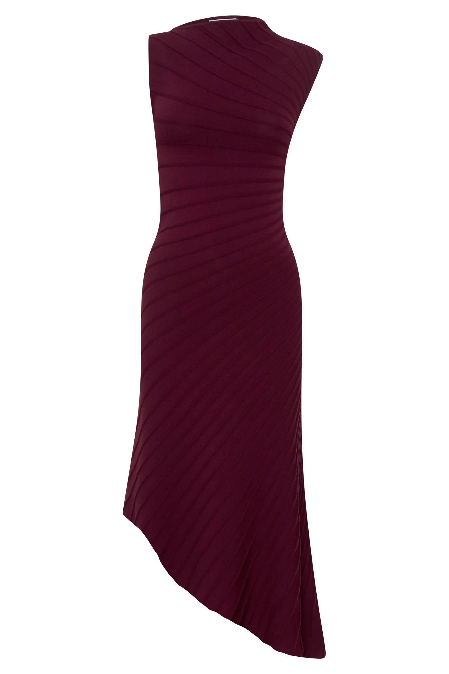Milasandra Pleated Knit Dress - Plum - Image 14