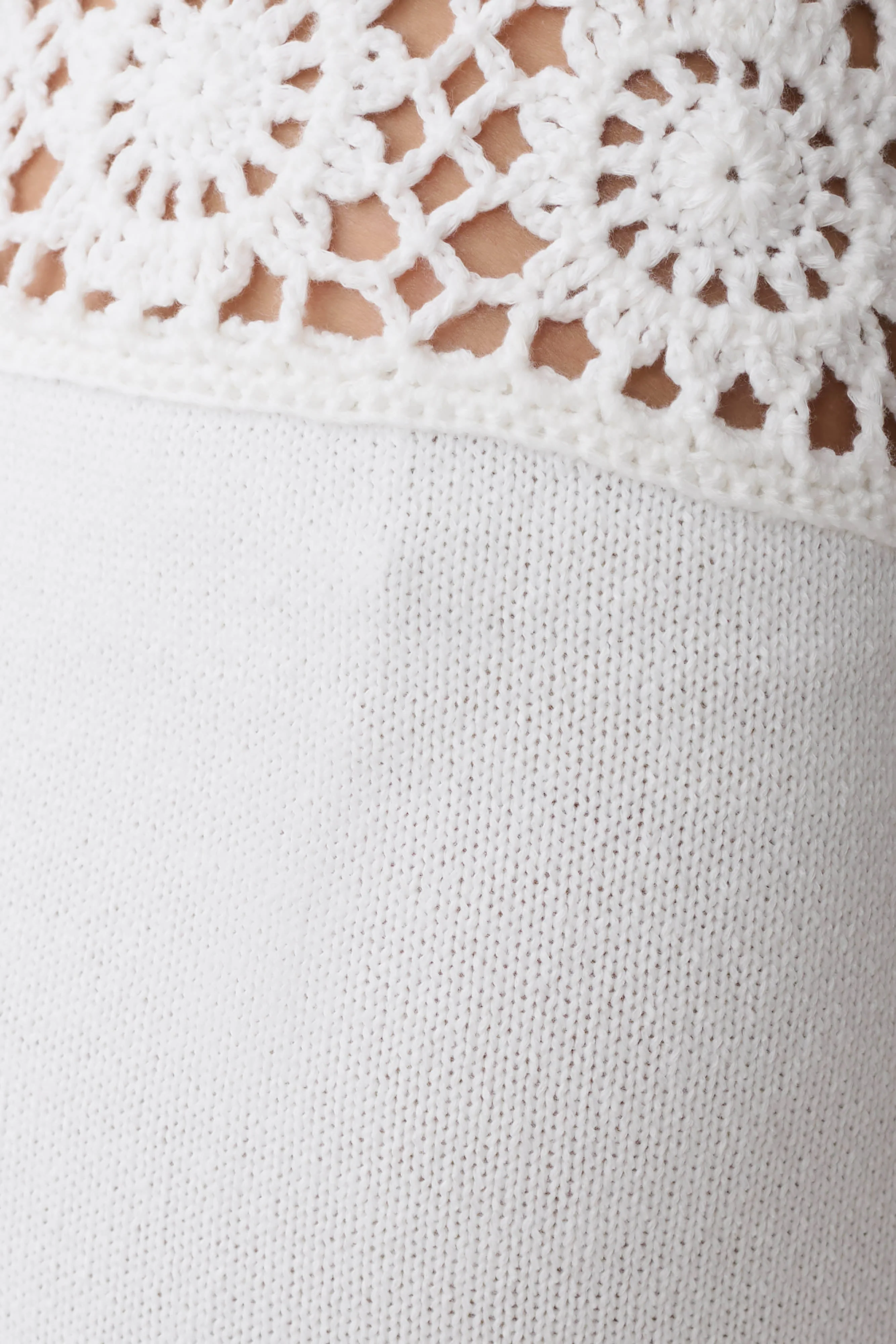 Miley Crochet Waistband Straight Leg Pant - Ivory - Image 7