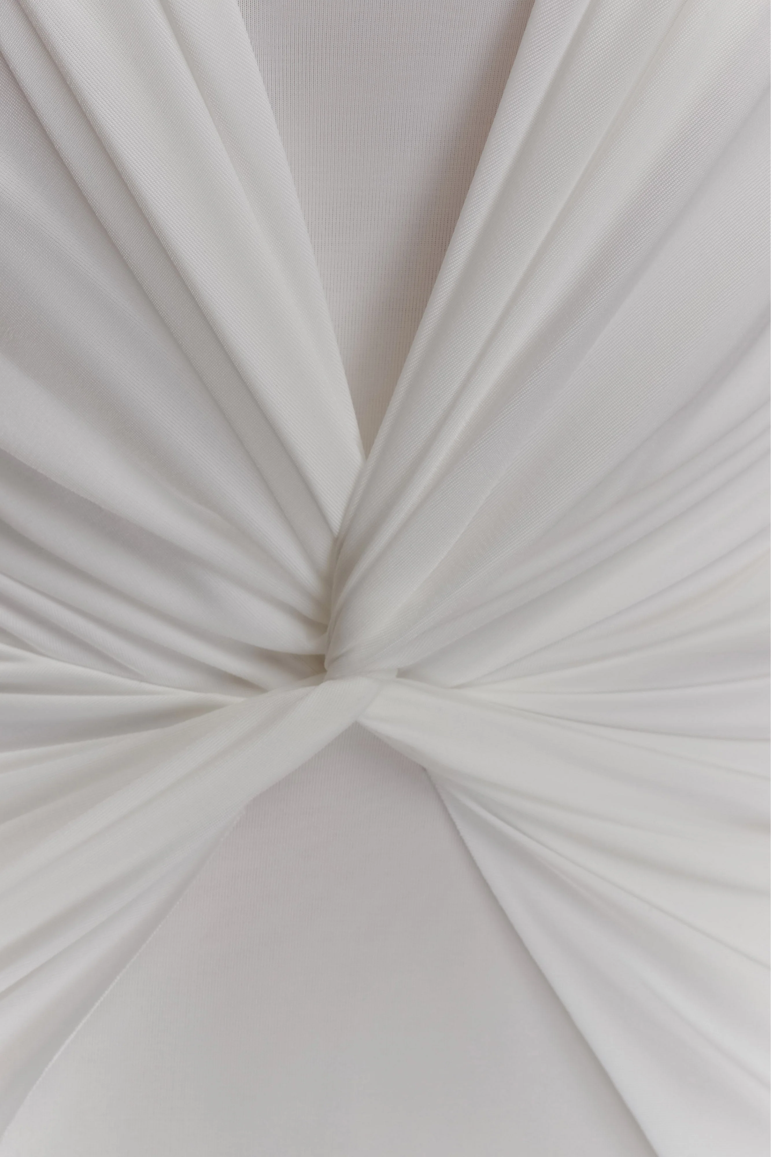Mirren Strapless Slinky Maxi Dress - White - Image 5