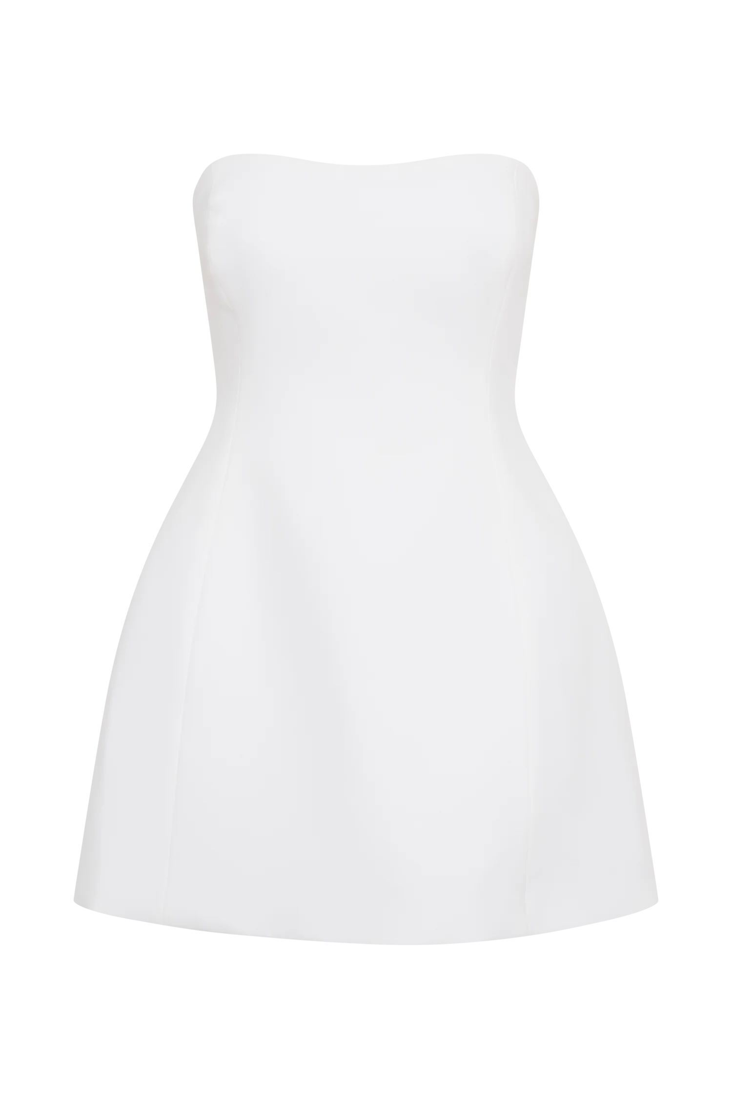 Neeka Strapless Bow Back Mini Dress - White - Image 9