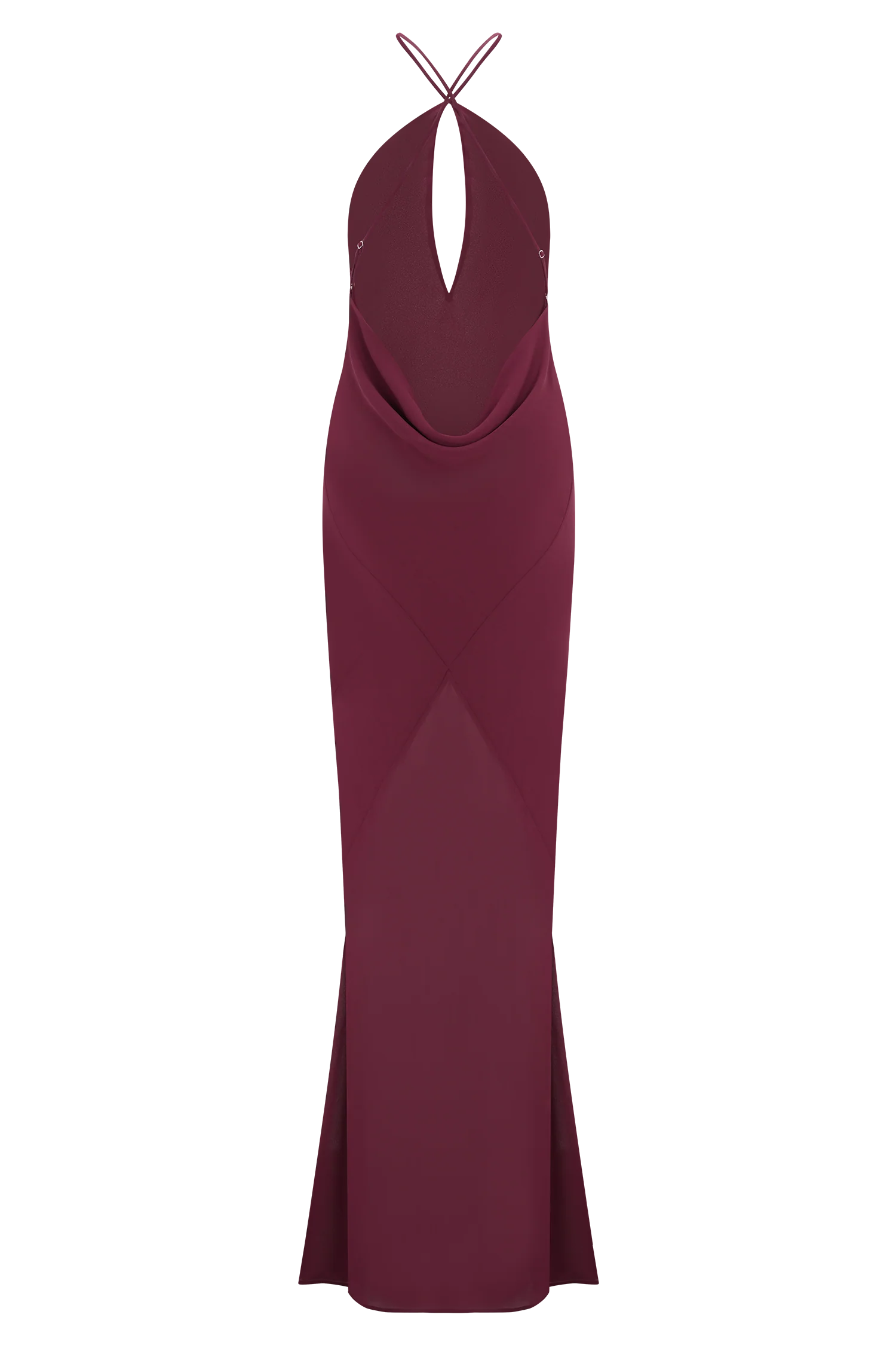 Nerea Slip Halter Maxi Dress - Cherry Red - Image 8