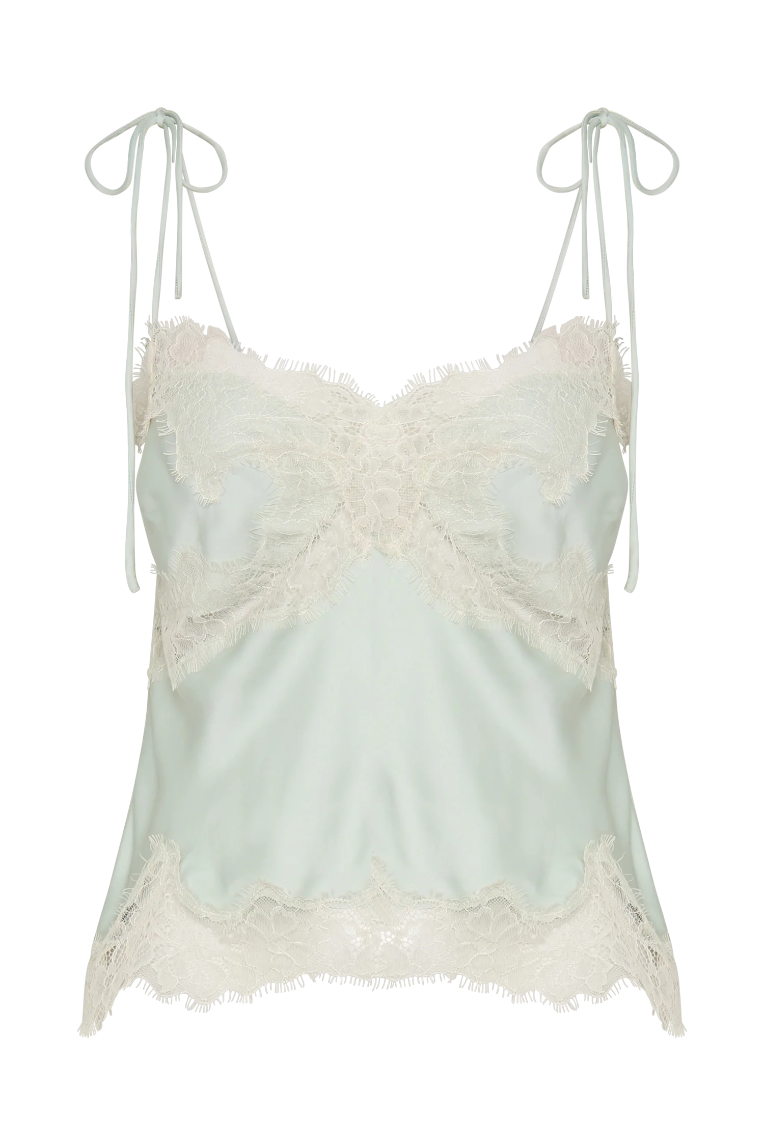 Nina Satin And Lace Camisole - Sage - Image 8