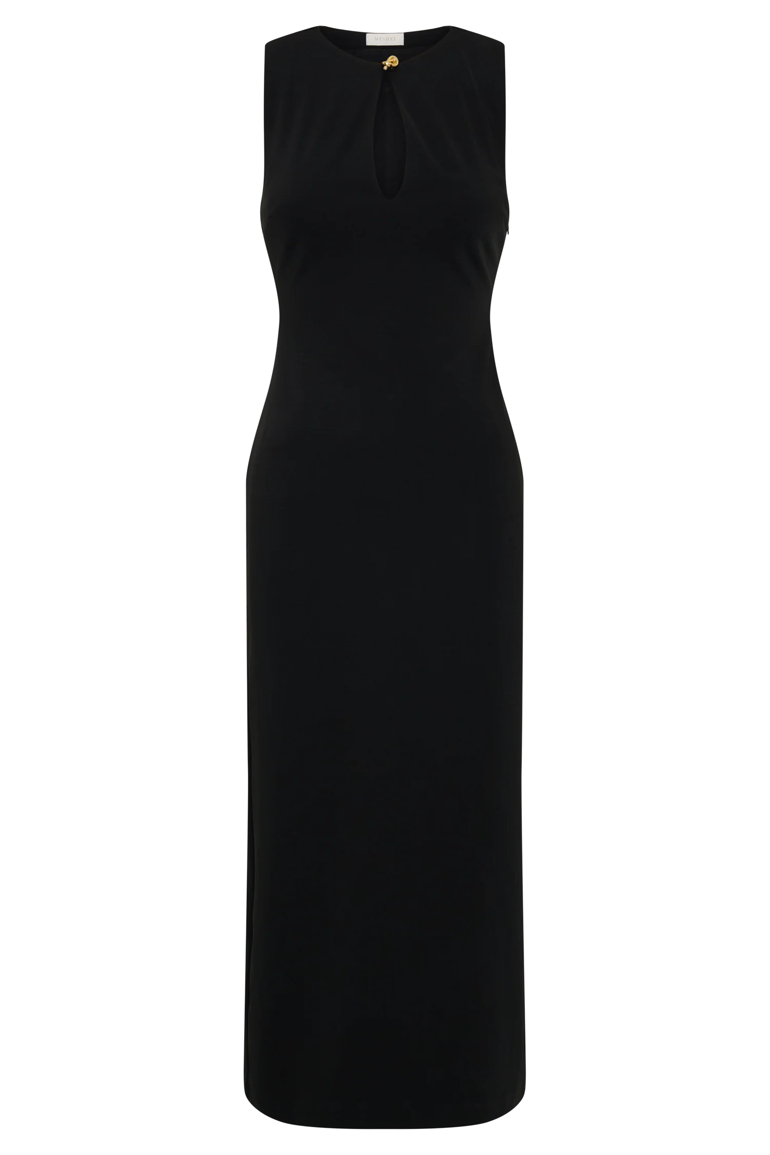Norah Sleeveless Crepe Midi Dress - Black - Image 6