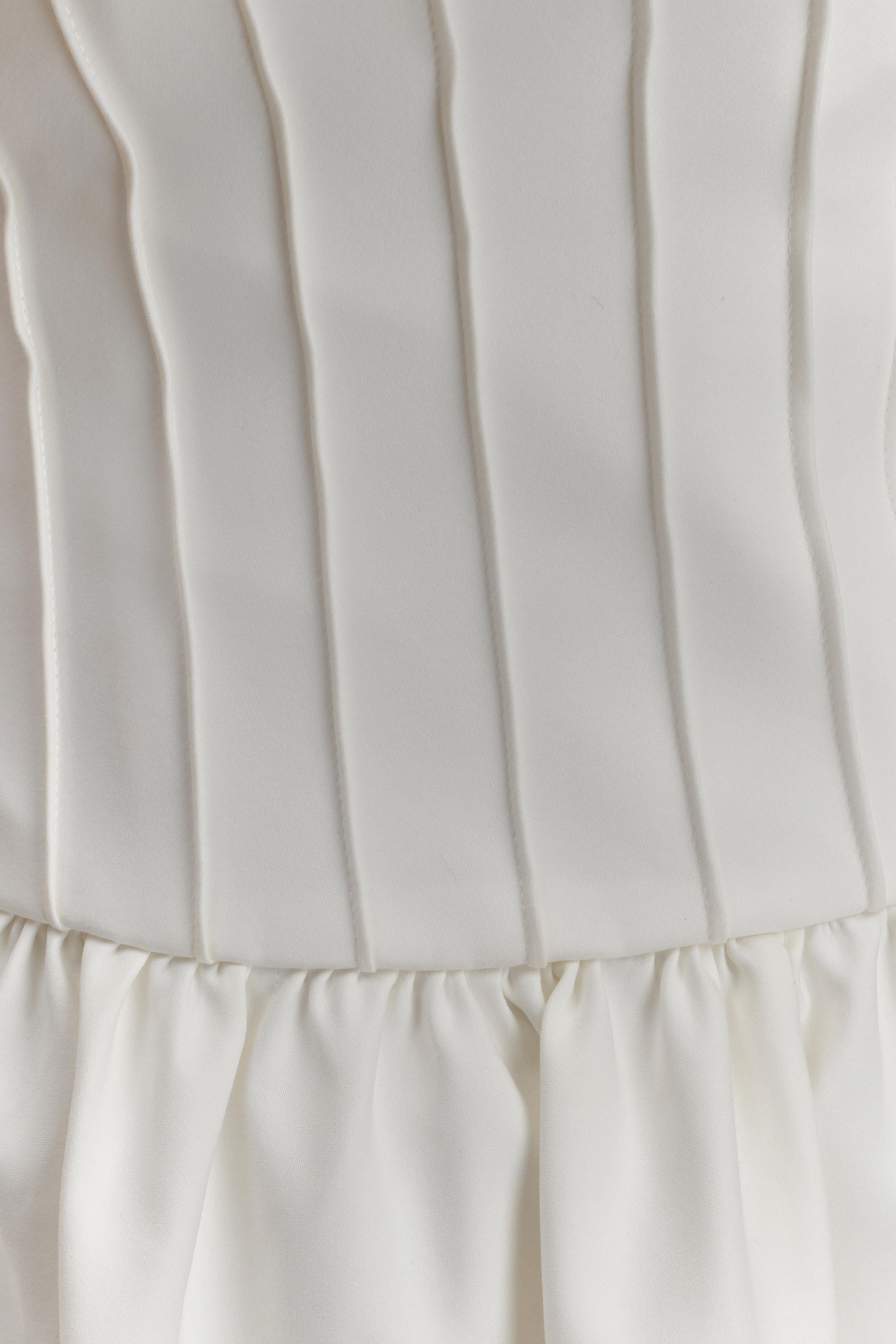 Orla Strapless Cotton Midi Dress - White - Image 6