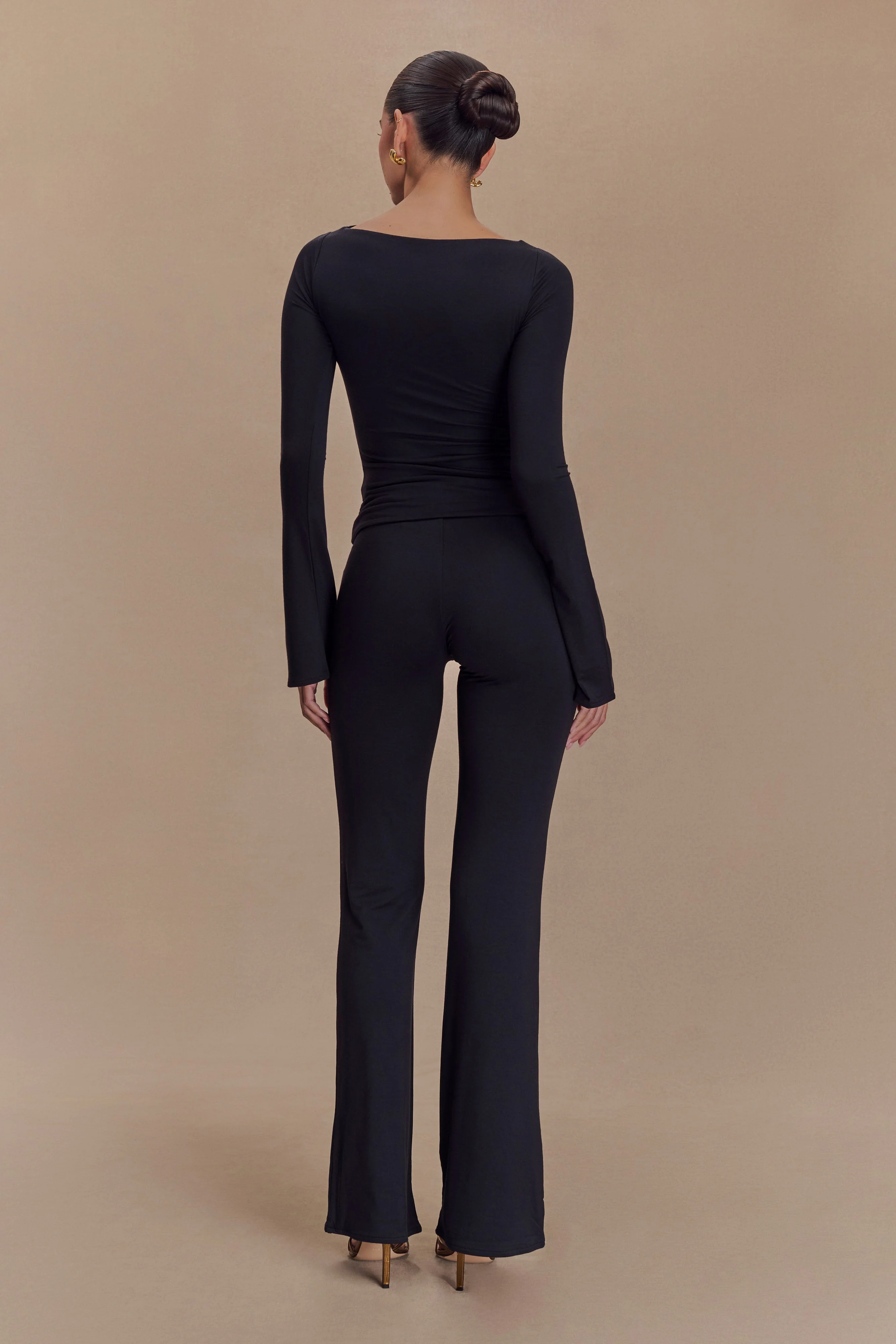 Preston Modal Straight Leg Pants - Black - Image 5
