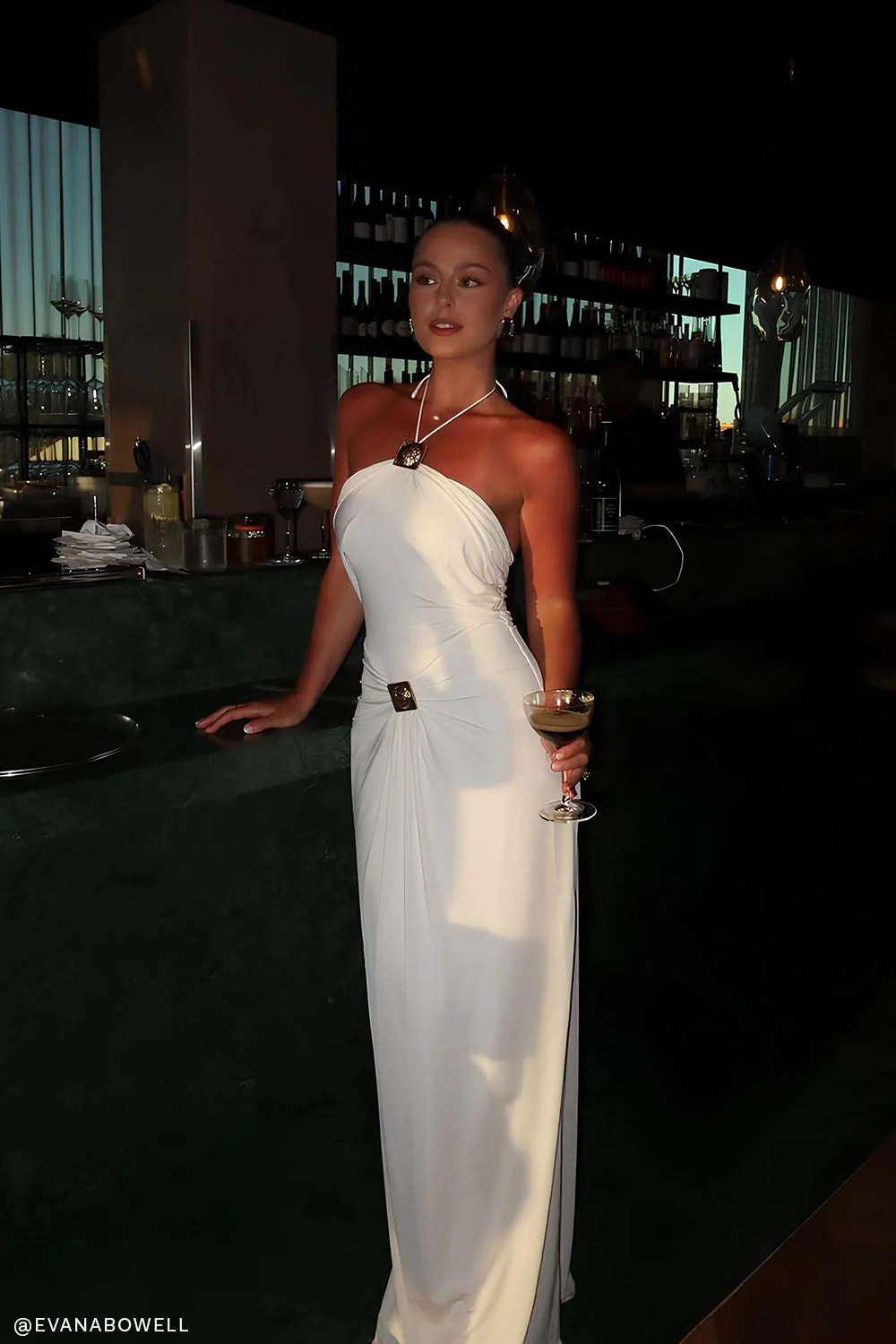 Quincy Halter Maxi Dress With Hardware - Ivory - Image 4
