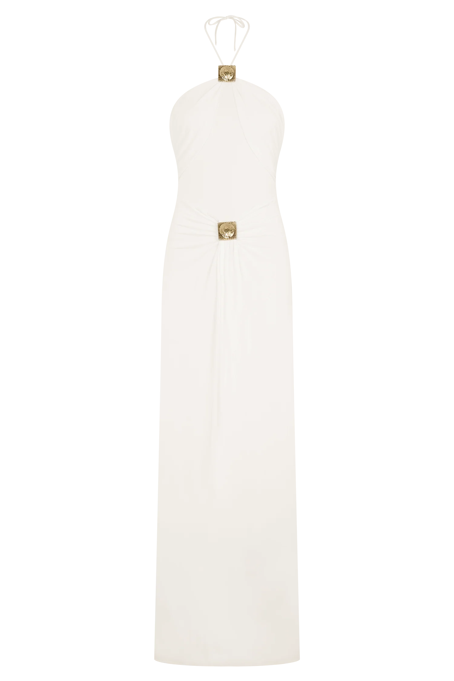 Quincy Halter Maxi Dress With Hardware - Ivory - Image 6