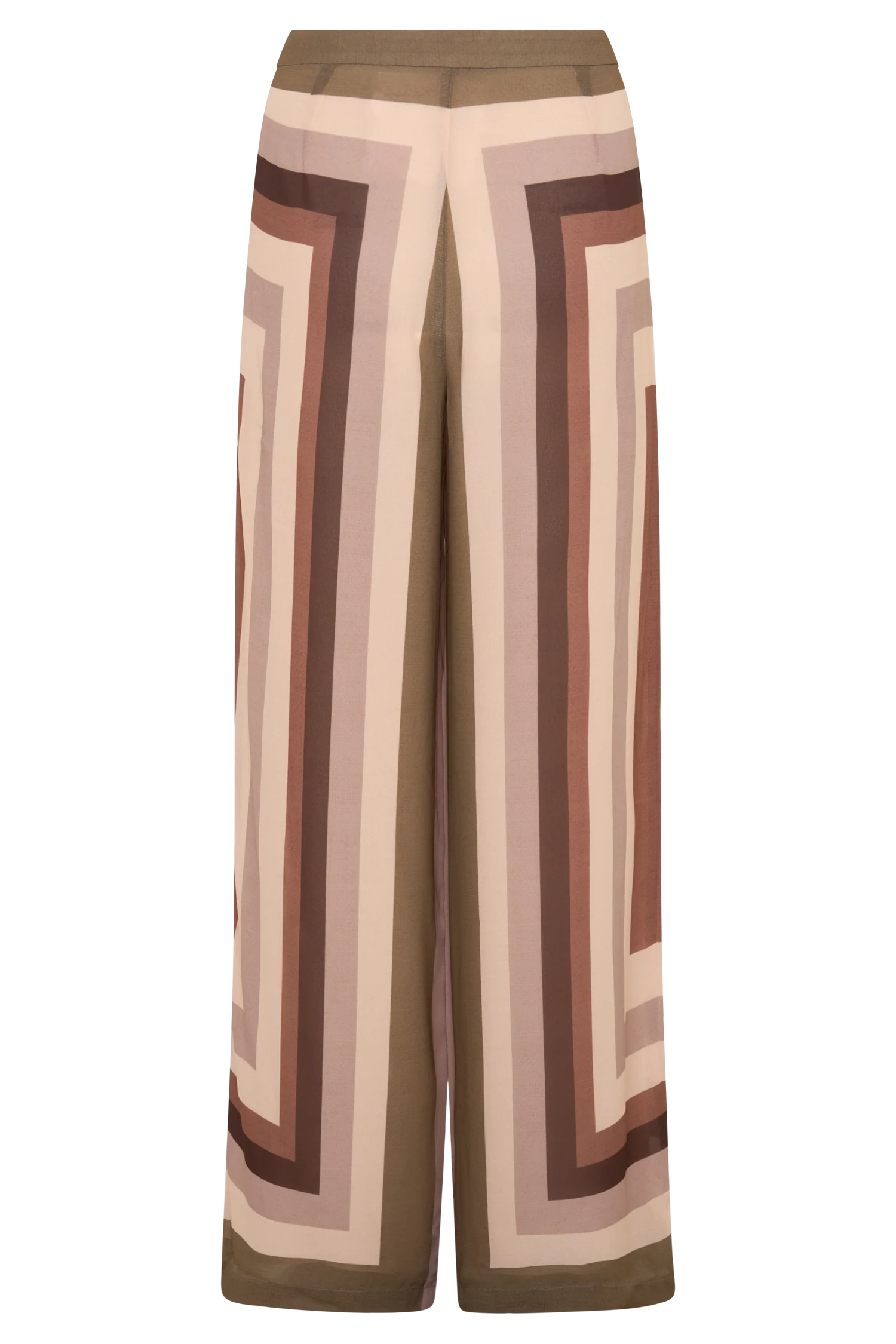 Rachel Chiffon Straight Leg Pants - Multi Stripe - Image 9