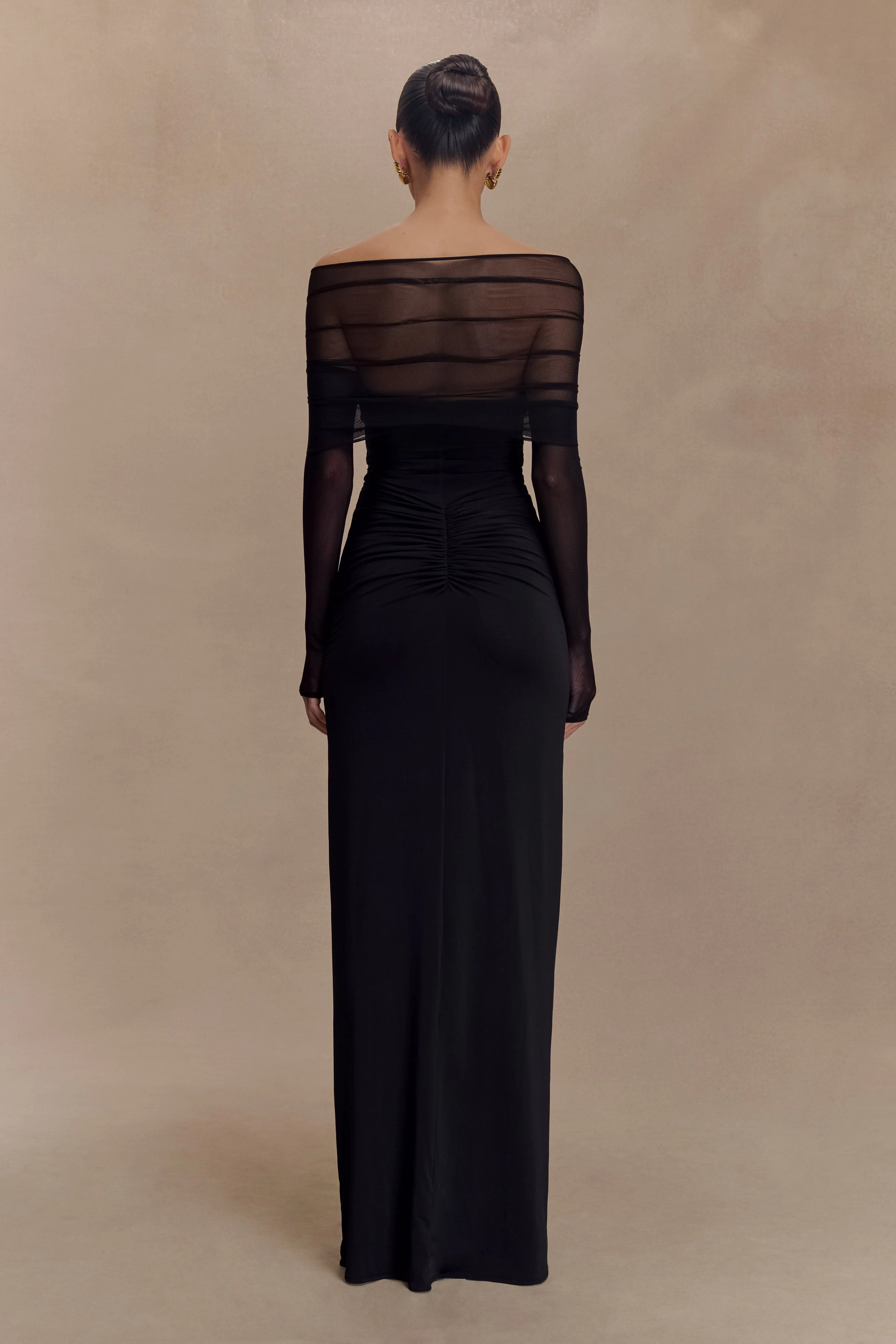 Rafaella Slinky And Mesh Maxi Dress - Black - Image 3