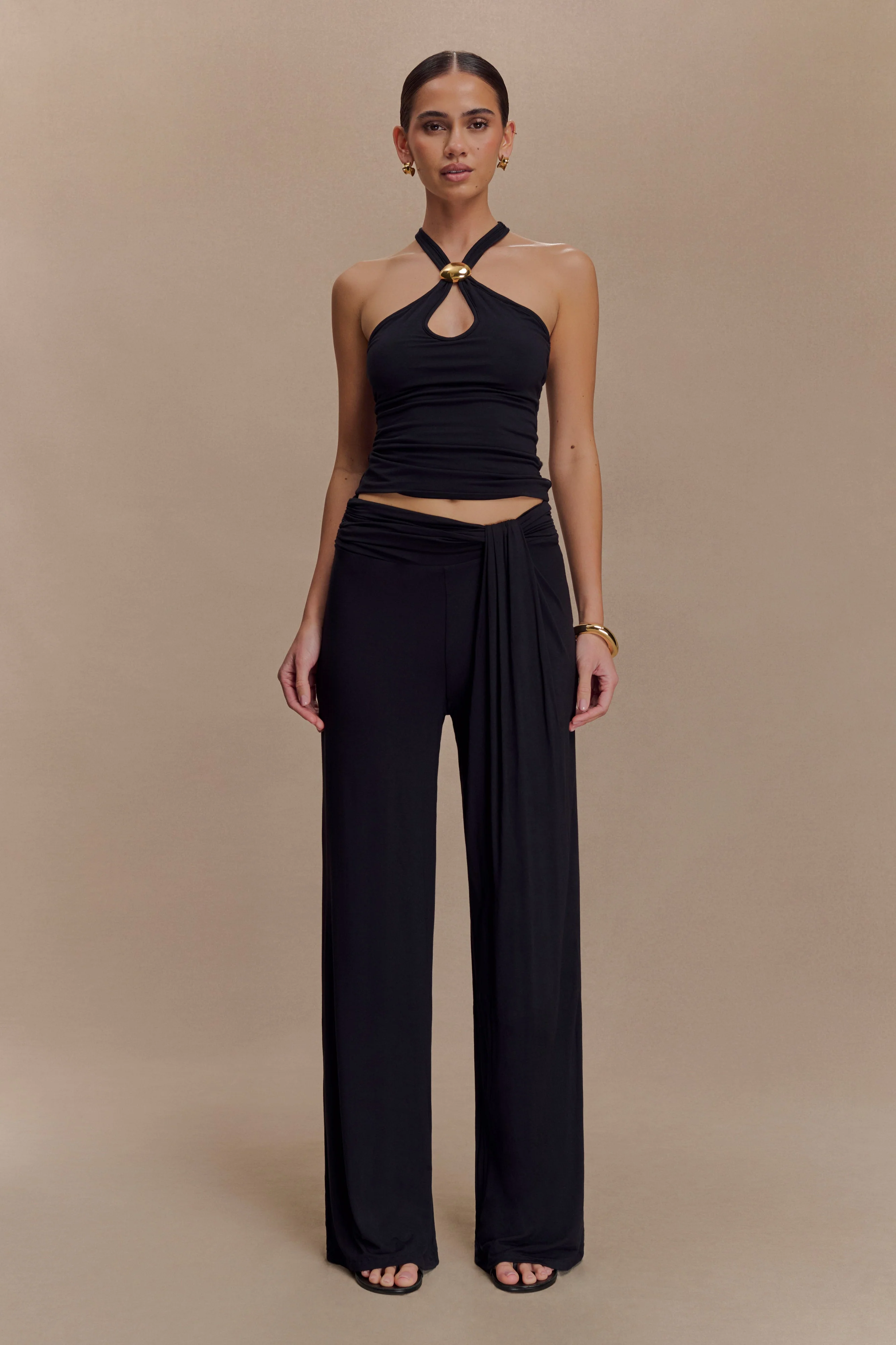 Ramona Modal Tank Top With Hardware - Black - Image 5