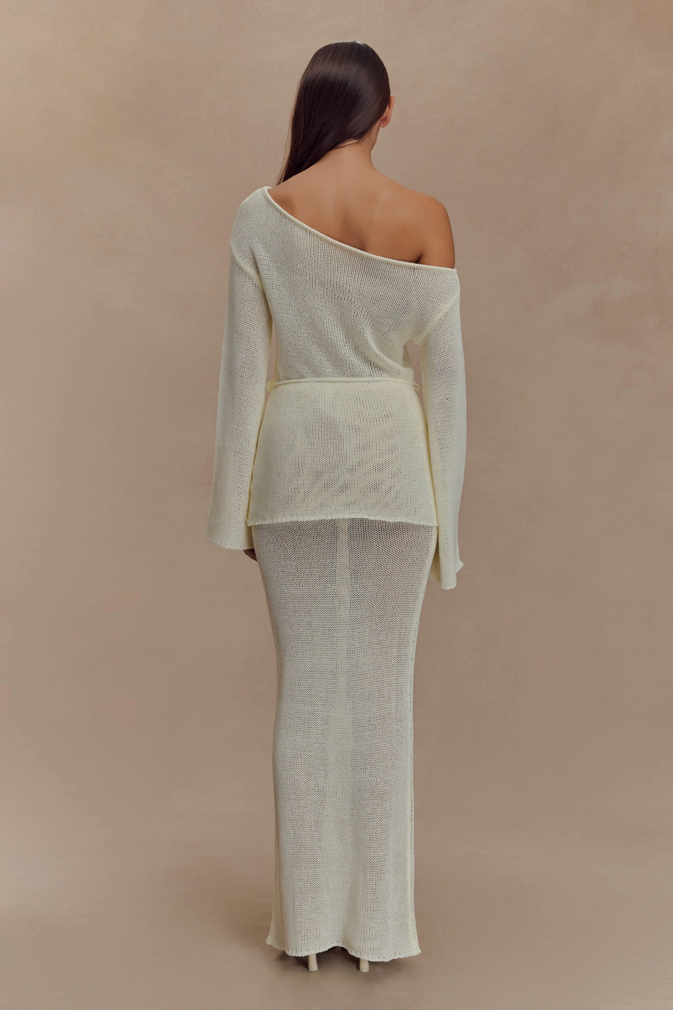 Reagan Off Shoulder Knit Top - White - Image 6