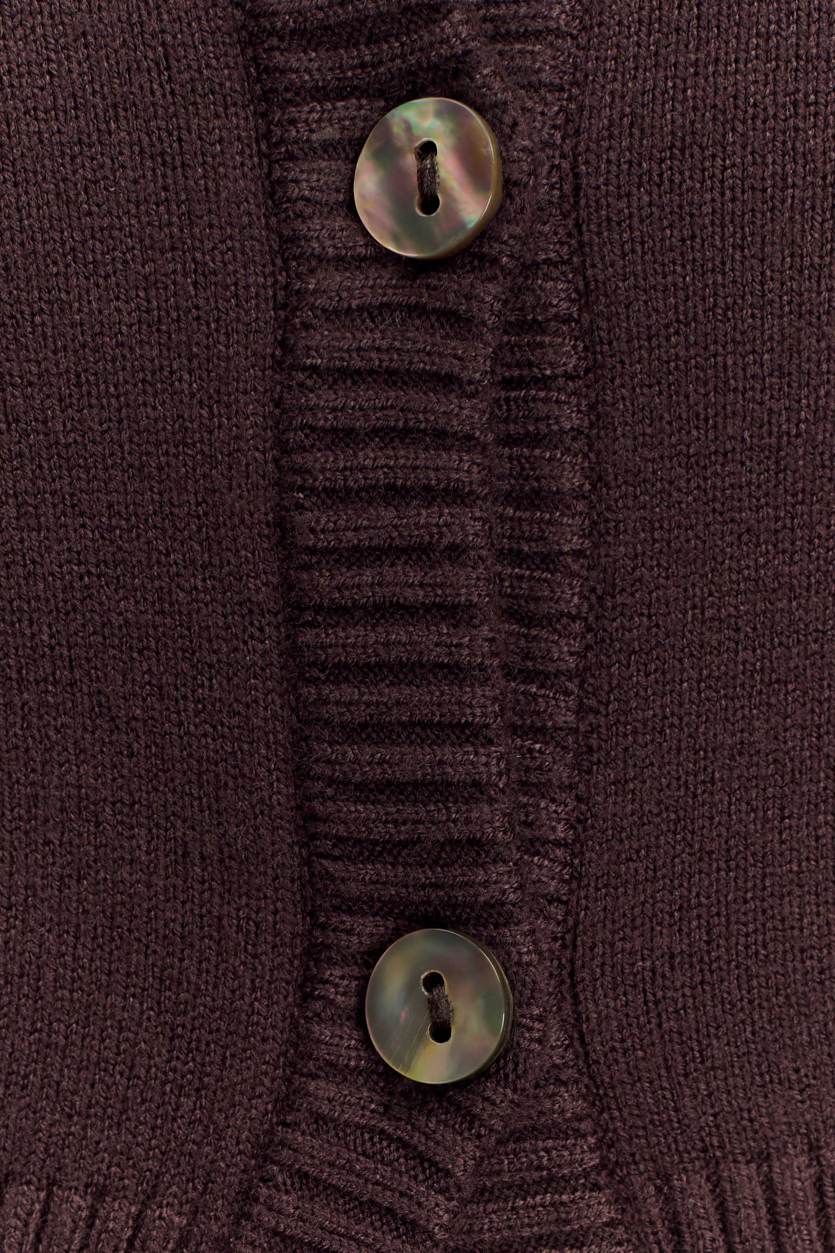 Reese Fitted Knit Cardigan - Dark Chocolate - Image 7