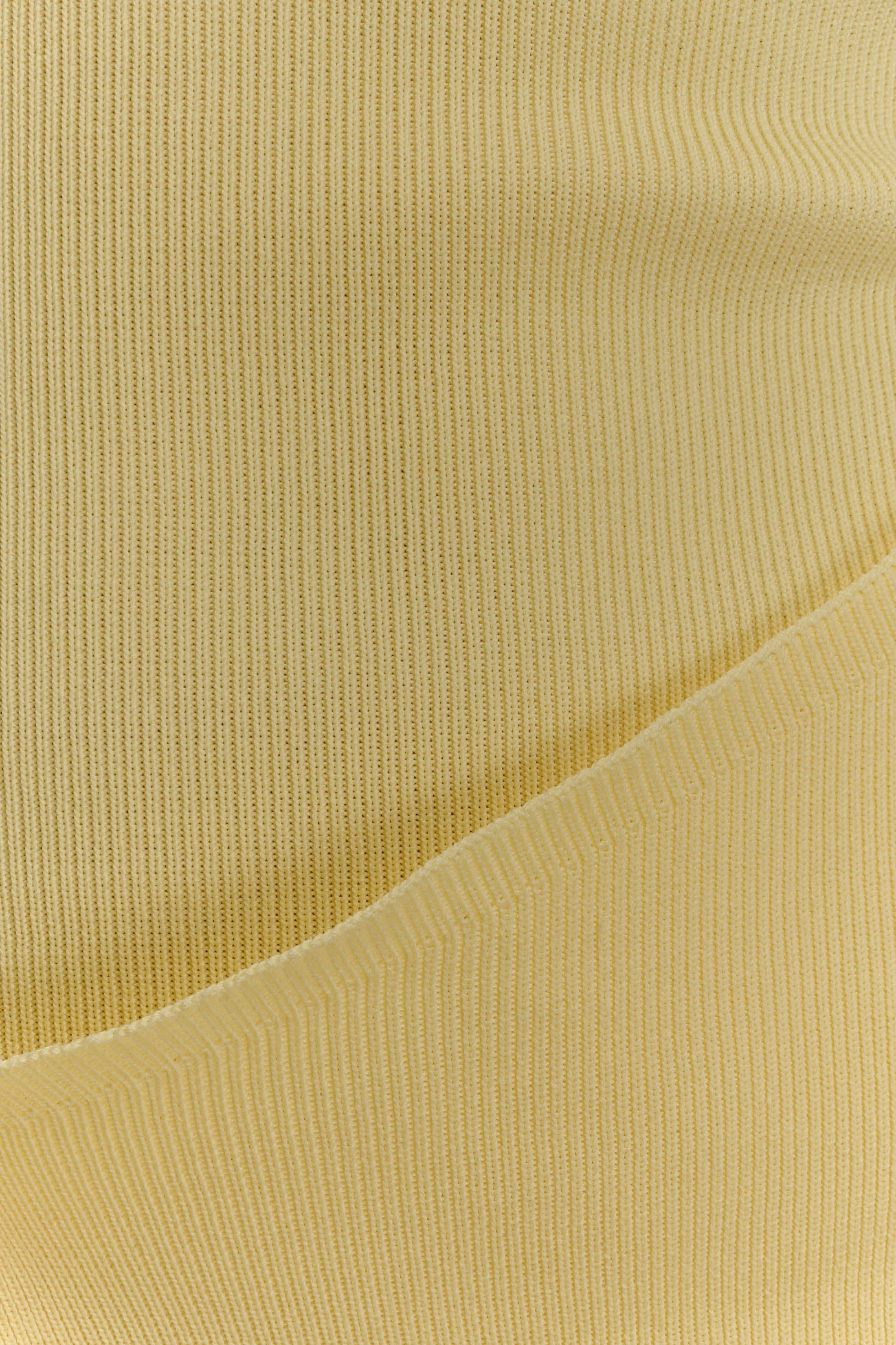 Rian Strapless Knit Mini Dress - Lemon - Image 7