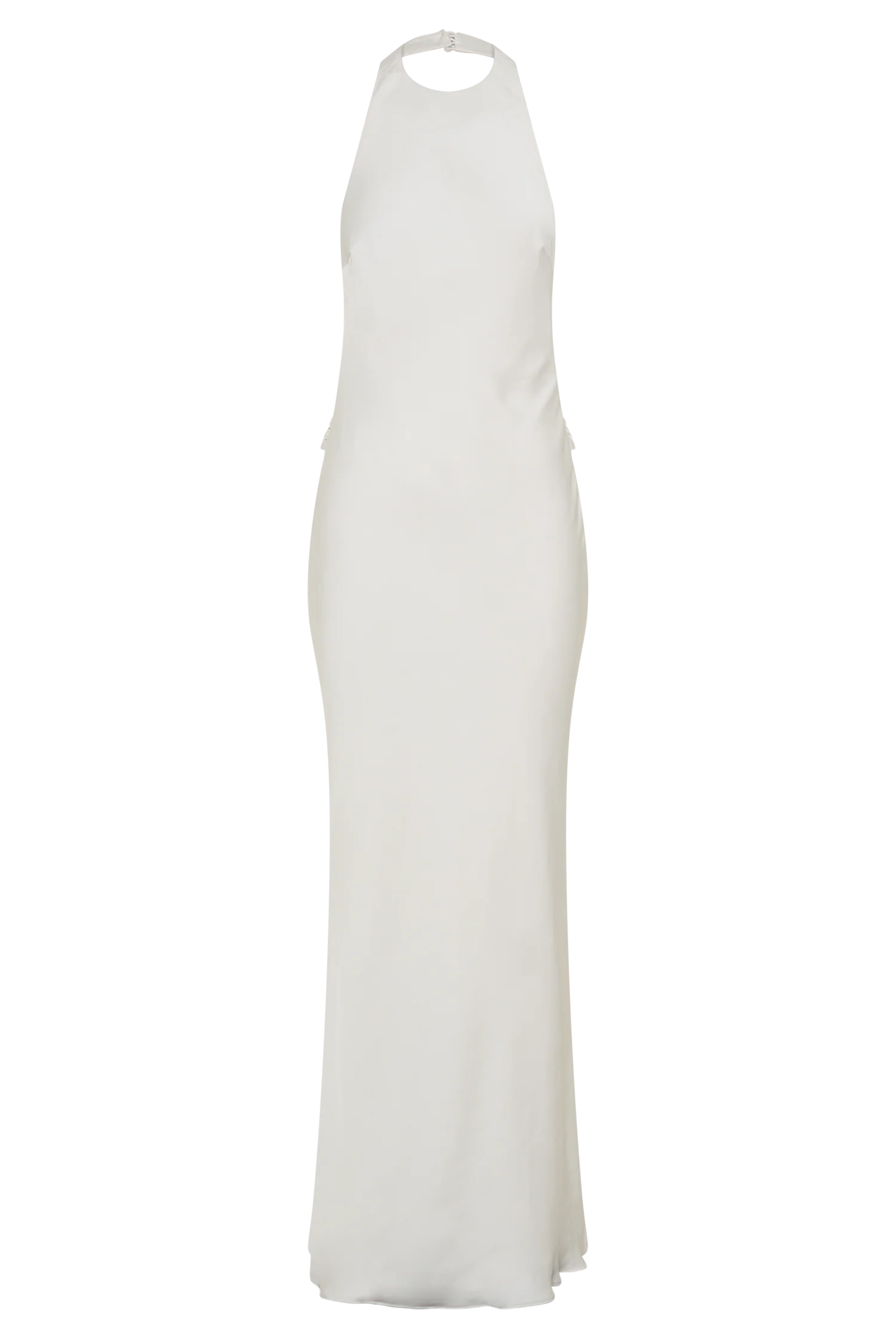 Rinna Satin Halter Maxi Dress - Ivory - Image 7