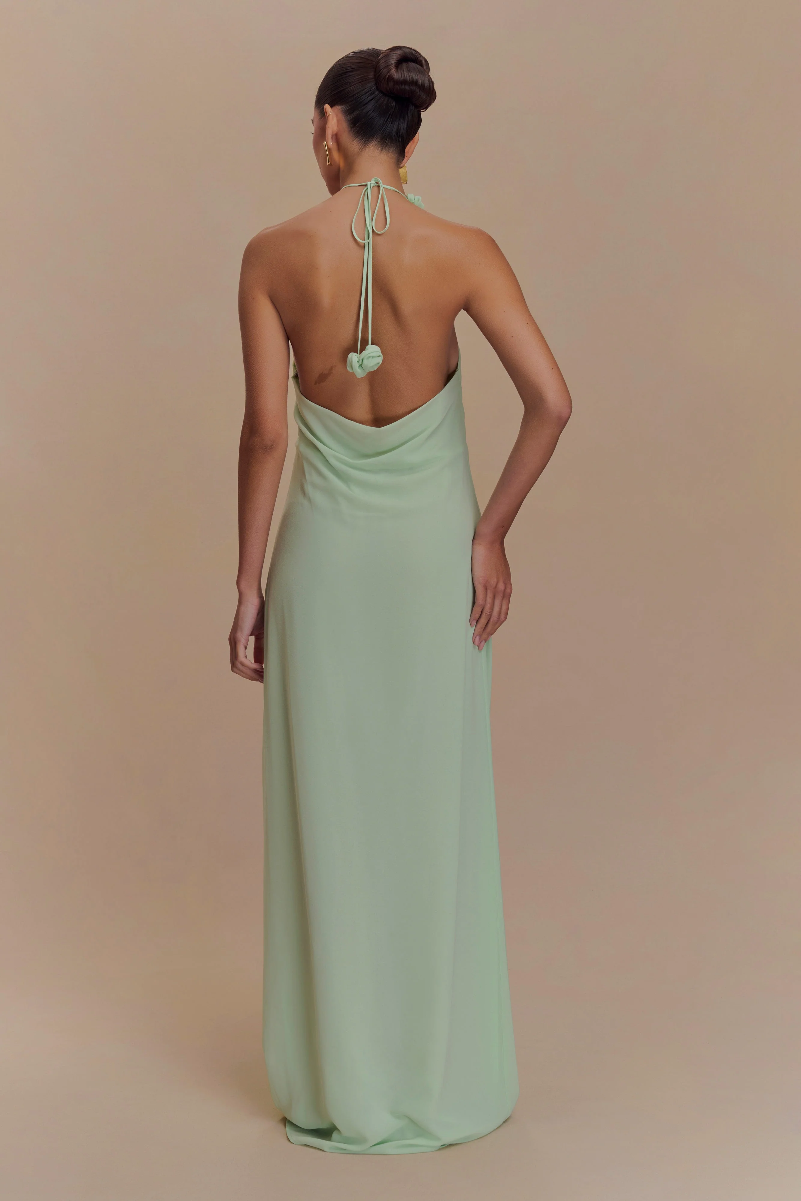 Rosalia Cowl Neck Maxi Dress - Sage - Image 2