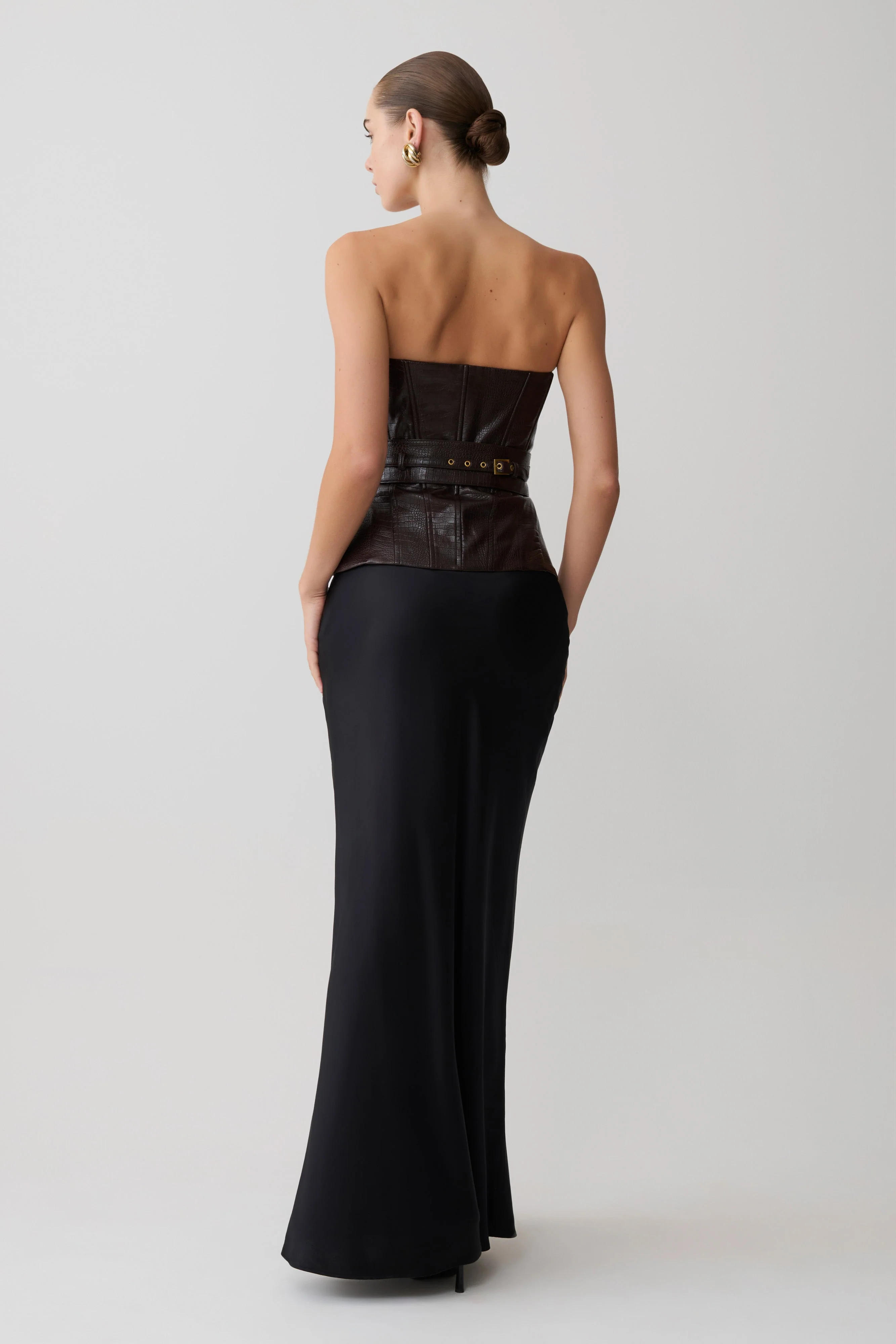 Sabrina Silk Blend Maxi Skirt - Black - Image 2