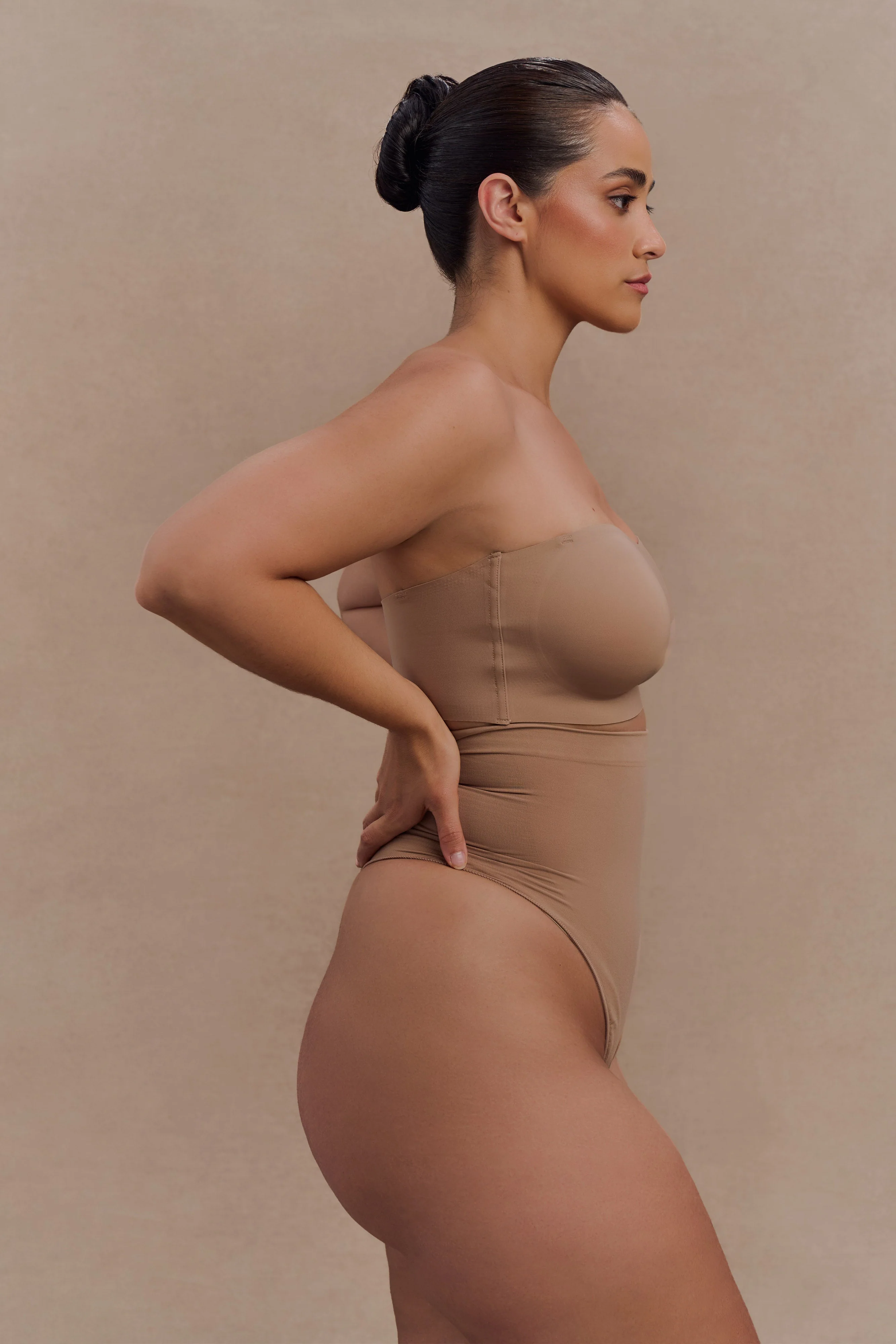 Saria High Waist Shapewear Briefs - Latte - Image 4