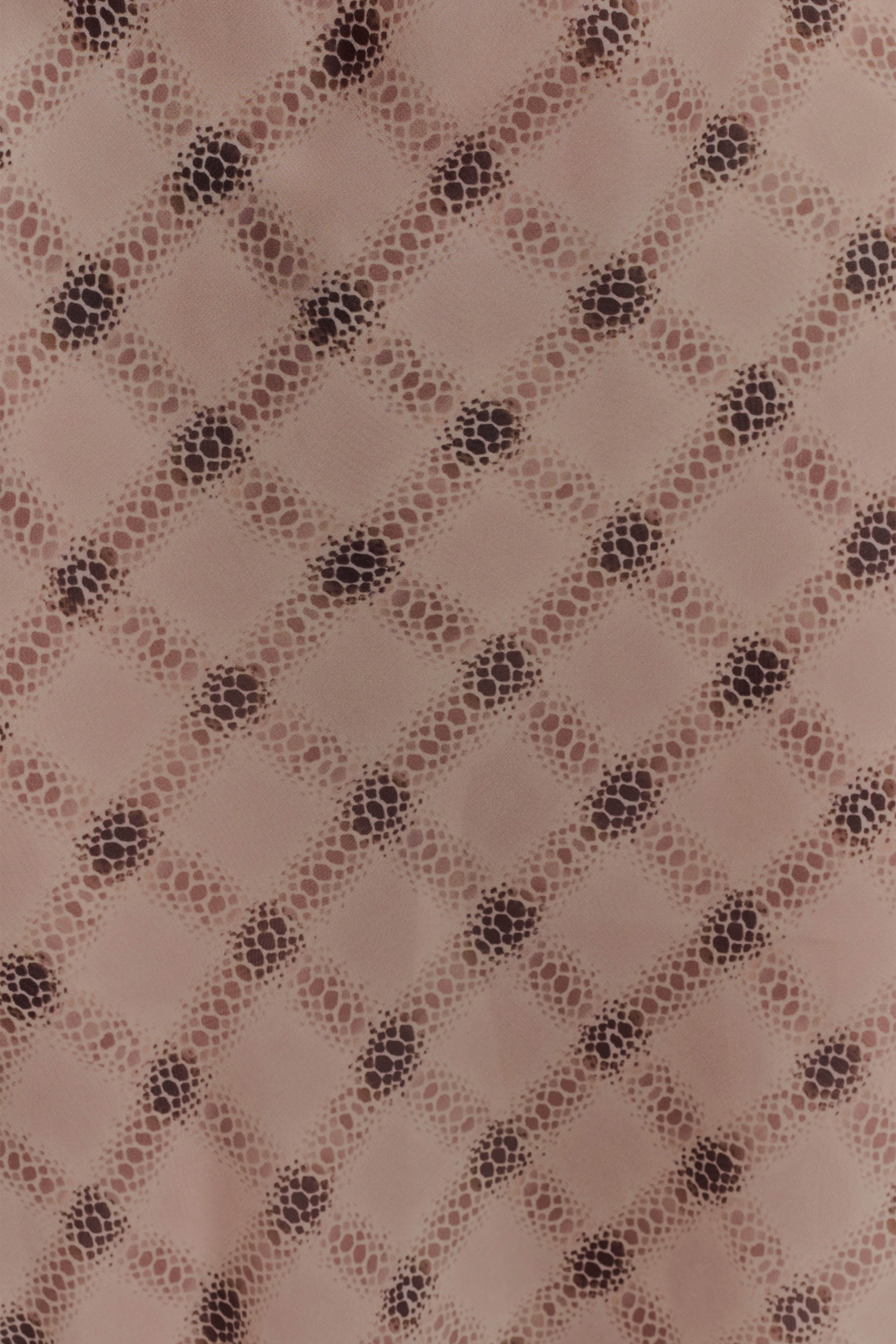 Silvana Chiffon Maxi Dress - Snake Check Print Mocha - Image 4