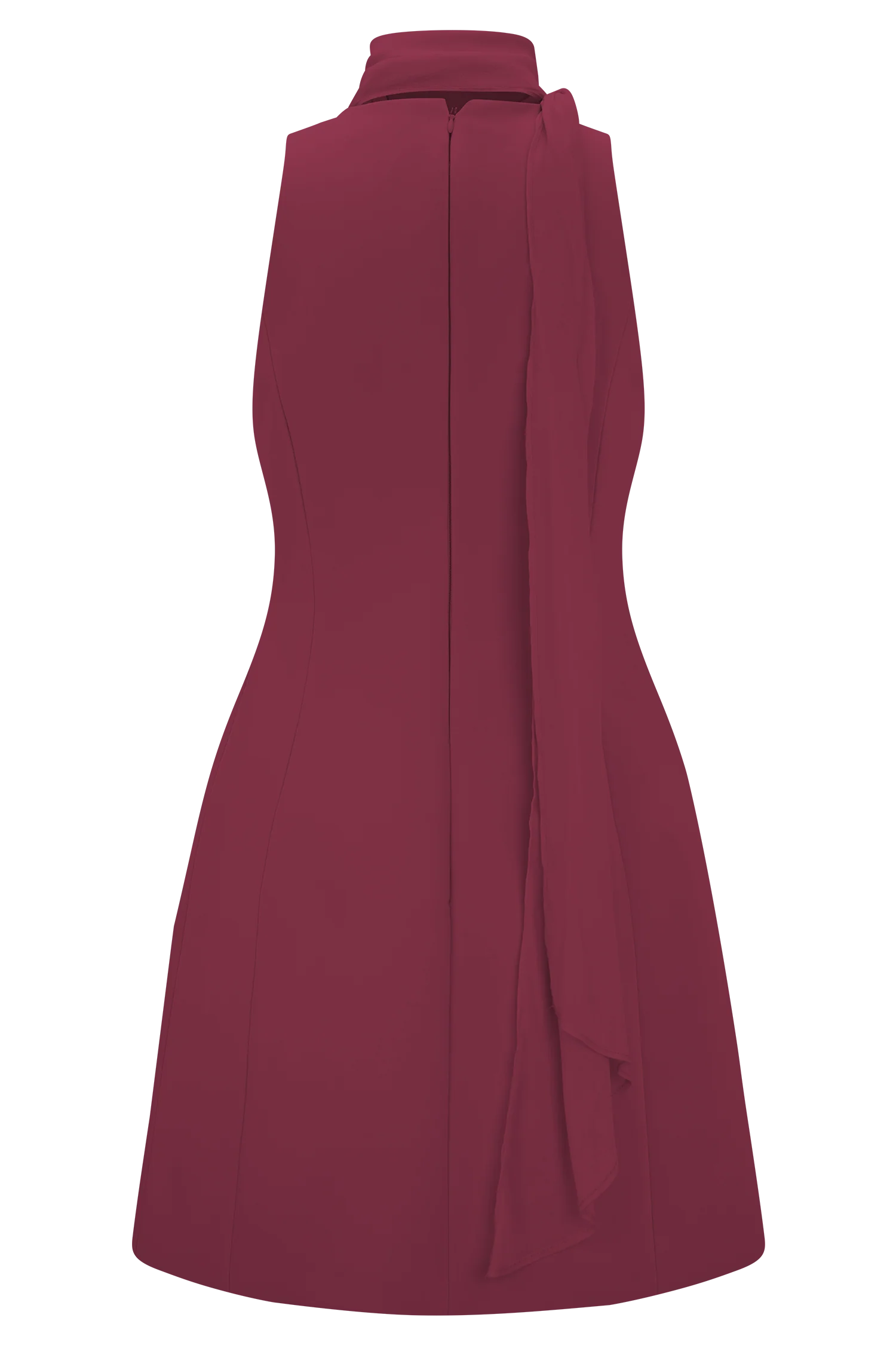 Skyler Suiting Embroidered Mini Dress - Wine - Image 8