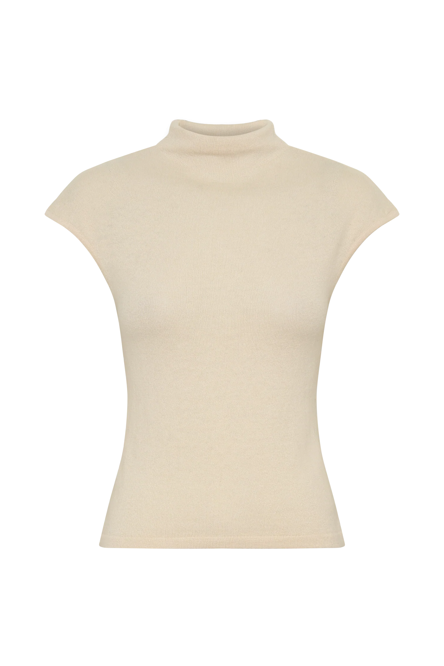 Sonny Short Sleeve Knit Top - Cream - Image 10