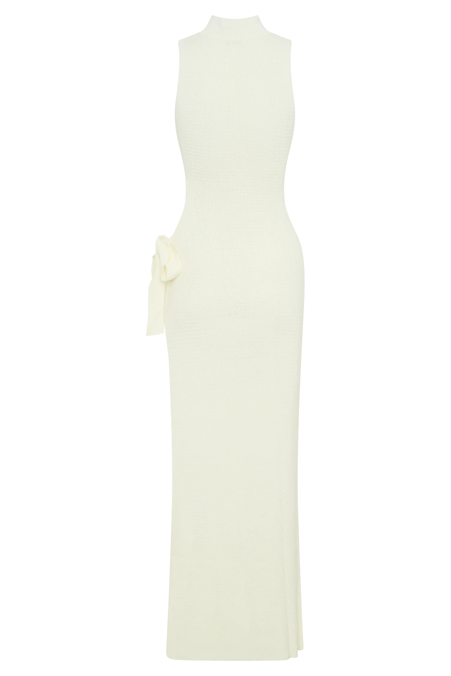 Stephanie Cut Out Knit Maxi Dress - Ivory - Image 6