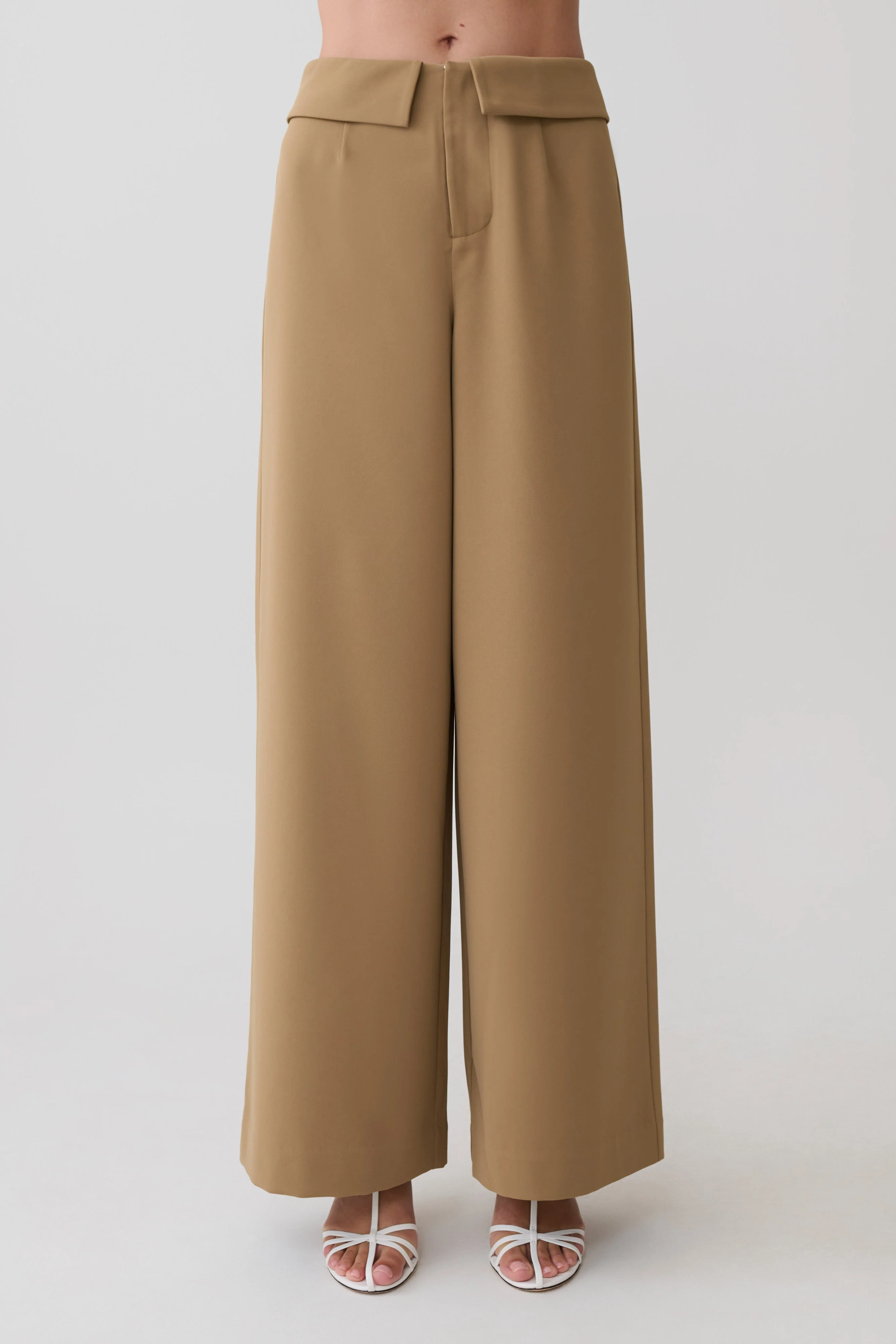 Tanya Wide Leg Suiting Pants - Camel - Image 6