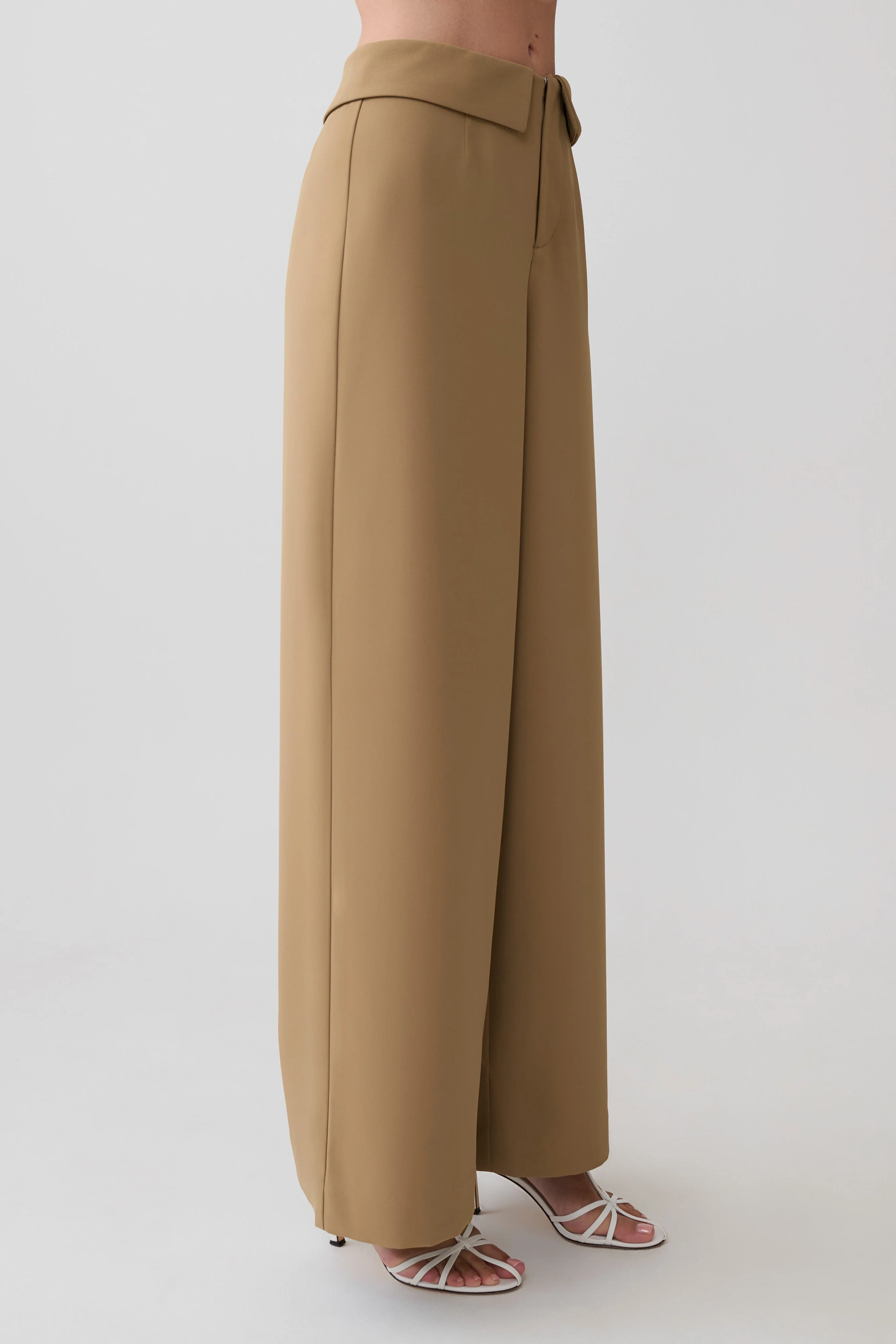 Tanya Wide Leg Suiting Pants - Camel - Image 7
