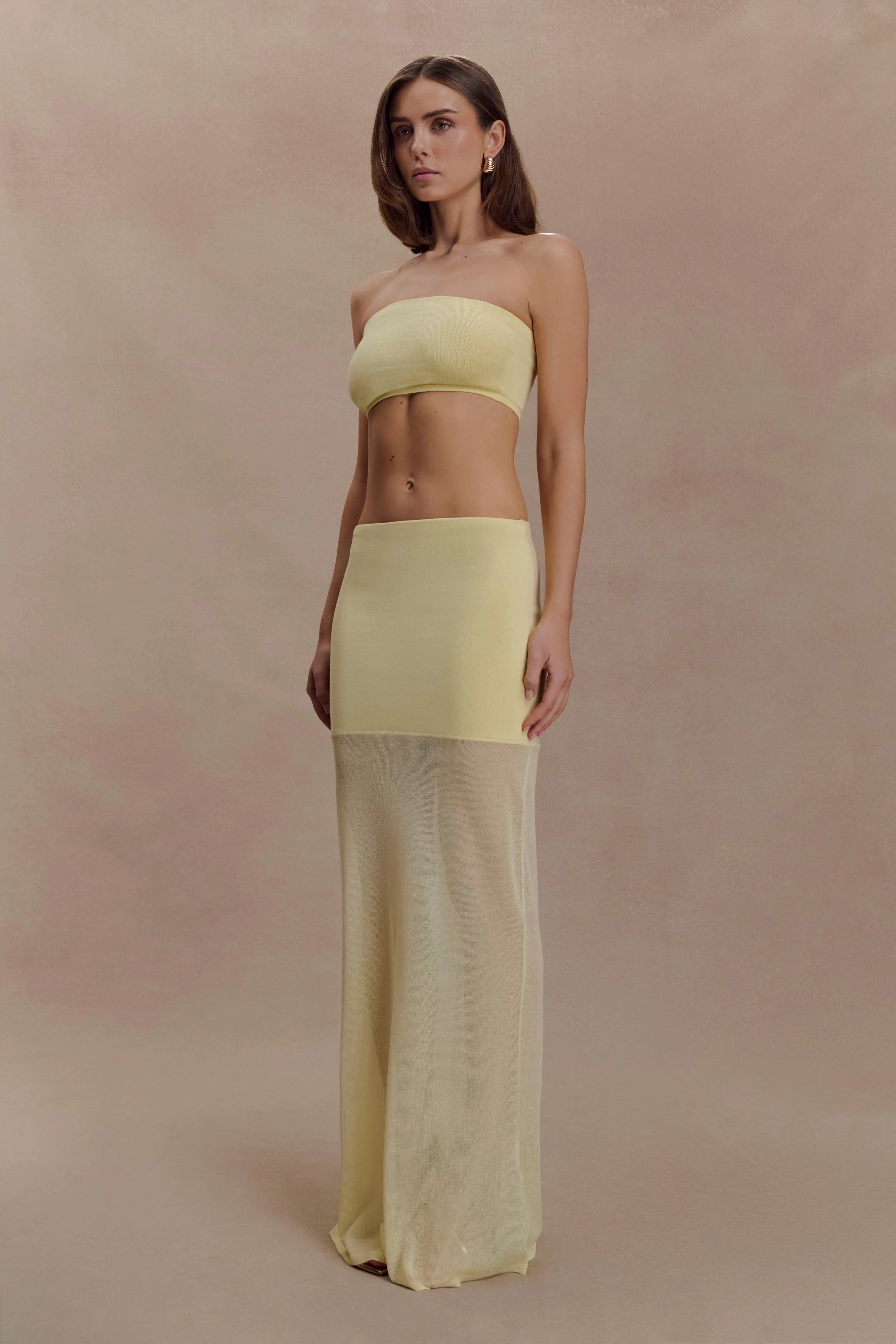 Tanyel Knit Bandeau Top - Lemon - Image 4