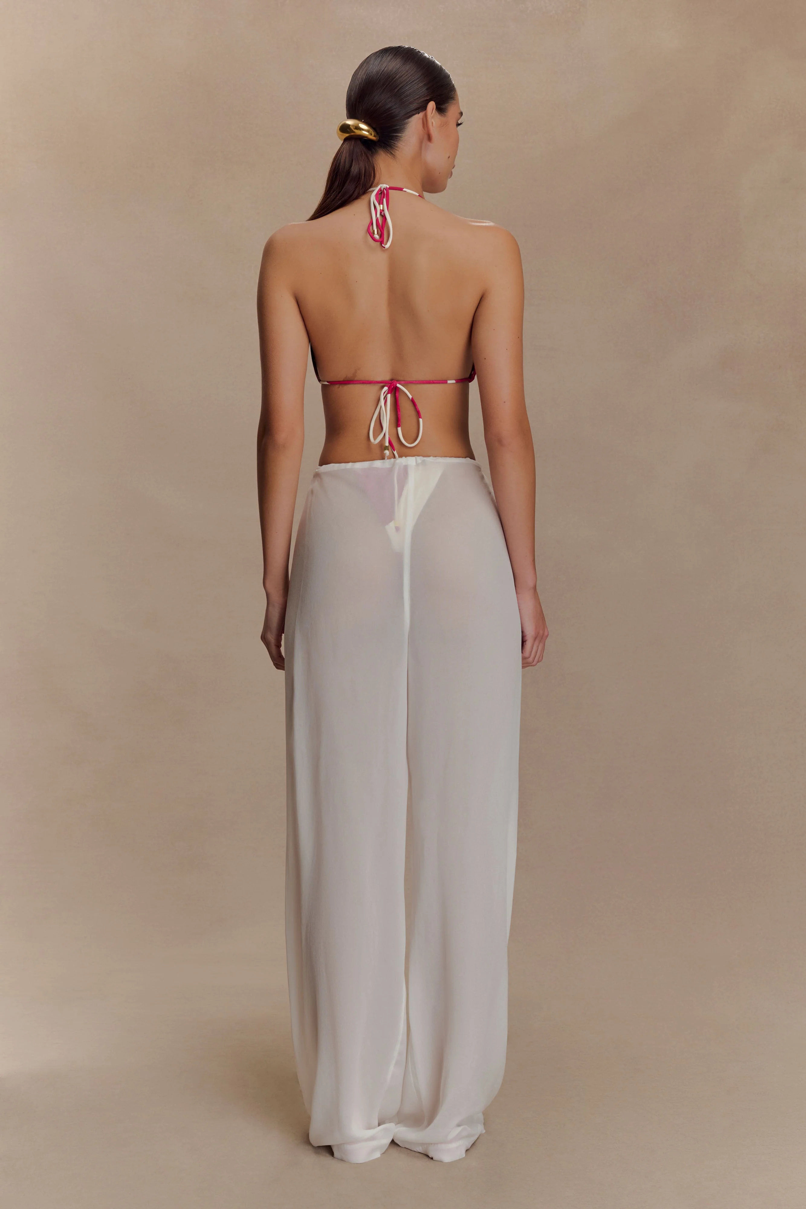 Tonya Sheer Straight Leg Pant - Ivory - Image 6